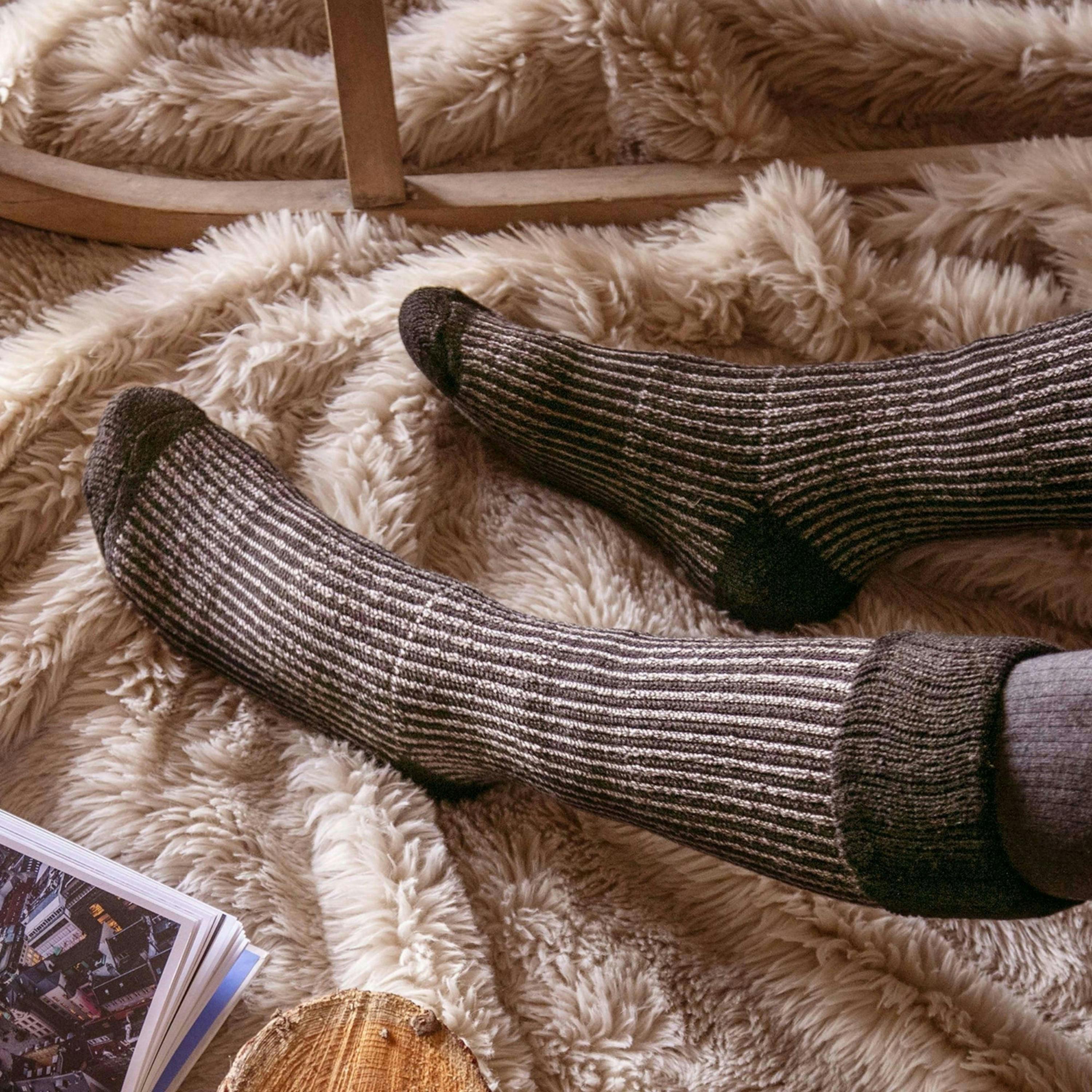 Ladies Thick Winter Warm Knee High Ribbed Thermal Boot Socks , view 4 of 5
