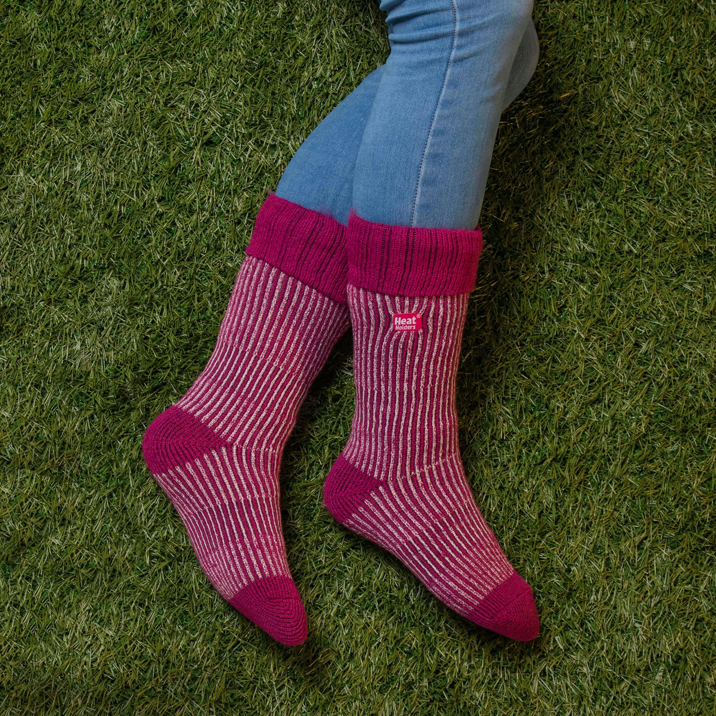 Ladies Thick Winter Warm Knee High Ribbed Thermal Boot Socks , view 5 of 5