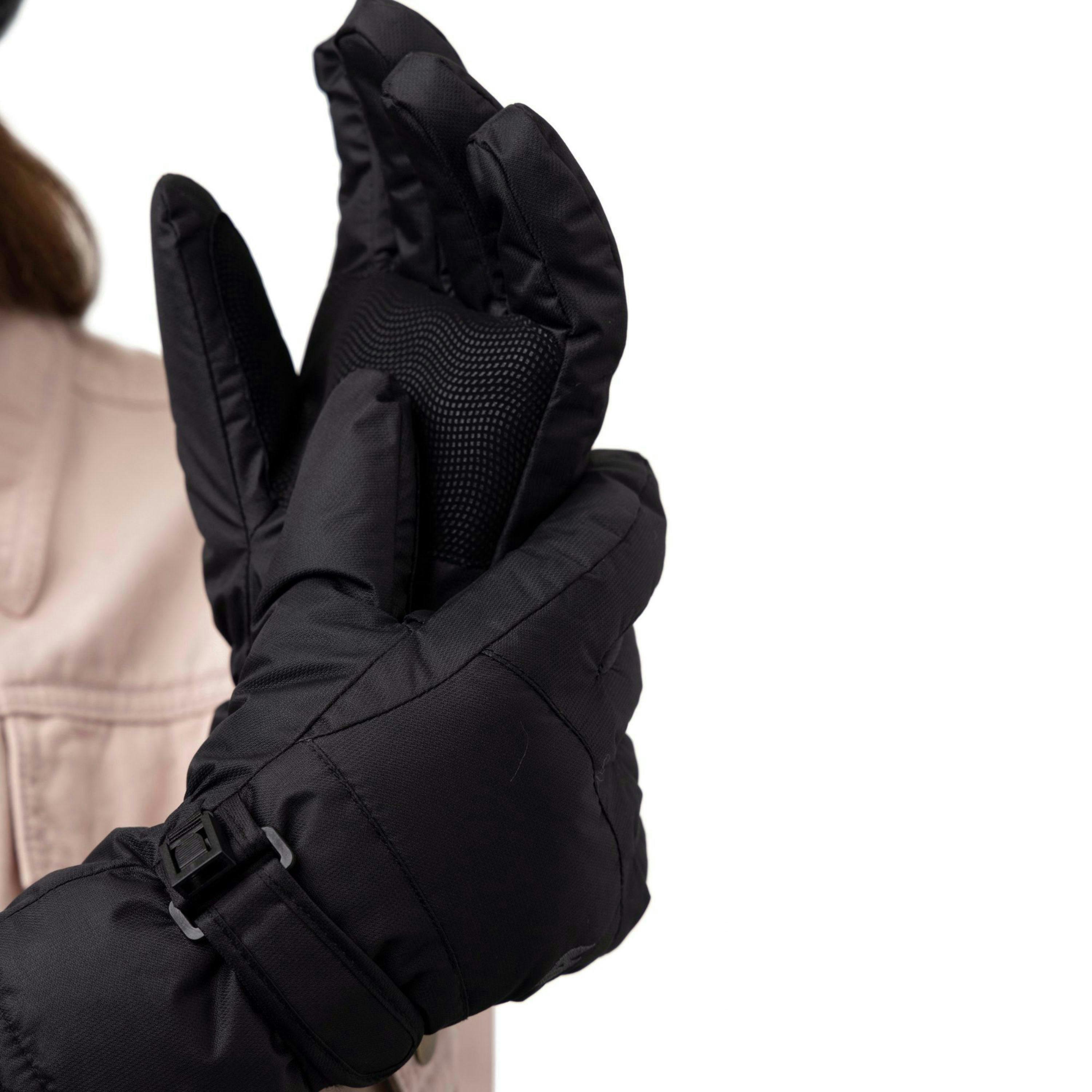 Ladies Soft Shell Waterproof Fleece Lined Winter Thermal Ski Gloves , view 3 of 5