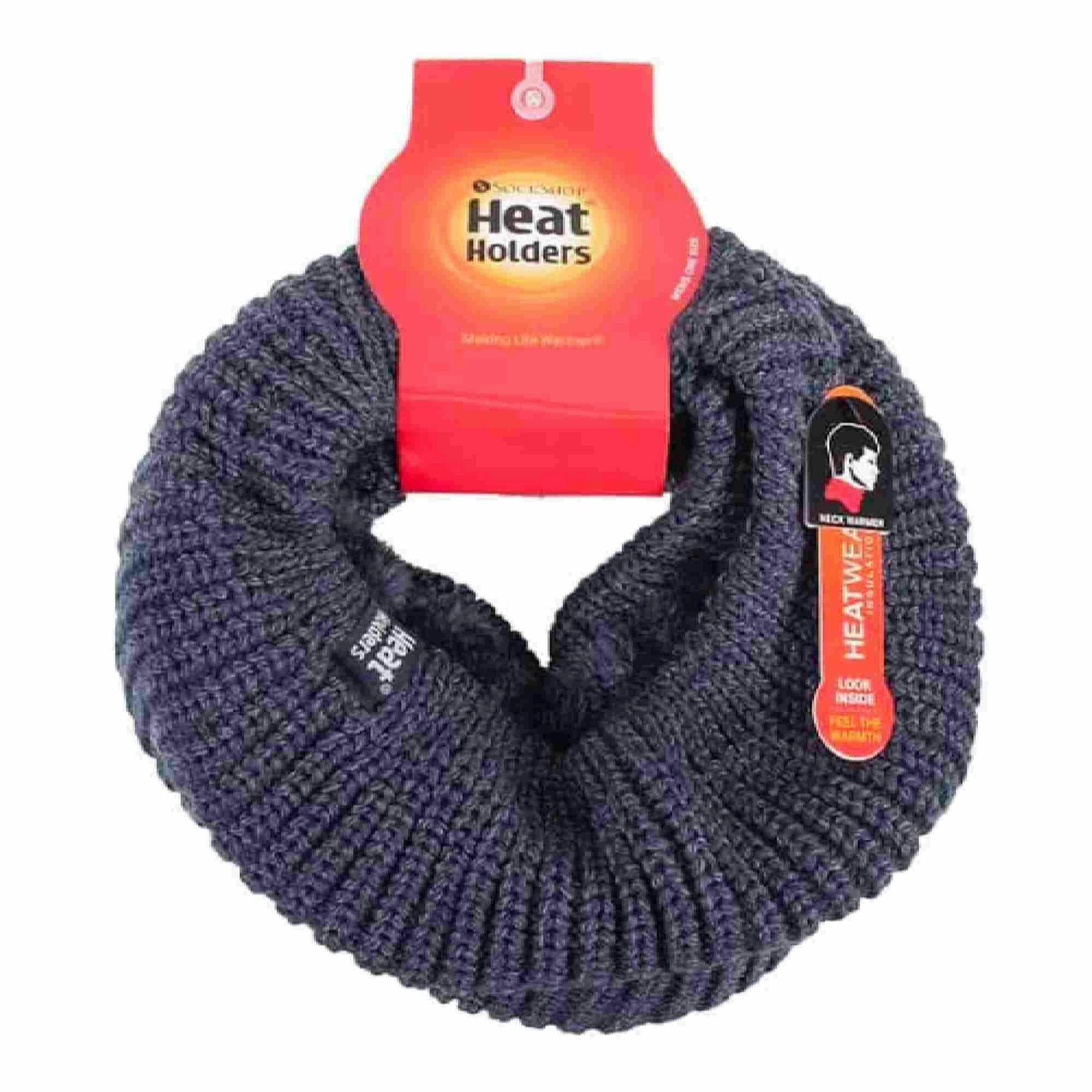 Mens Winter Warm Fleece Lined Chunky Knit Thermal Neck Warmer , view 2 of 5
