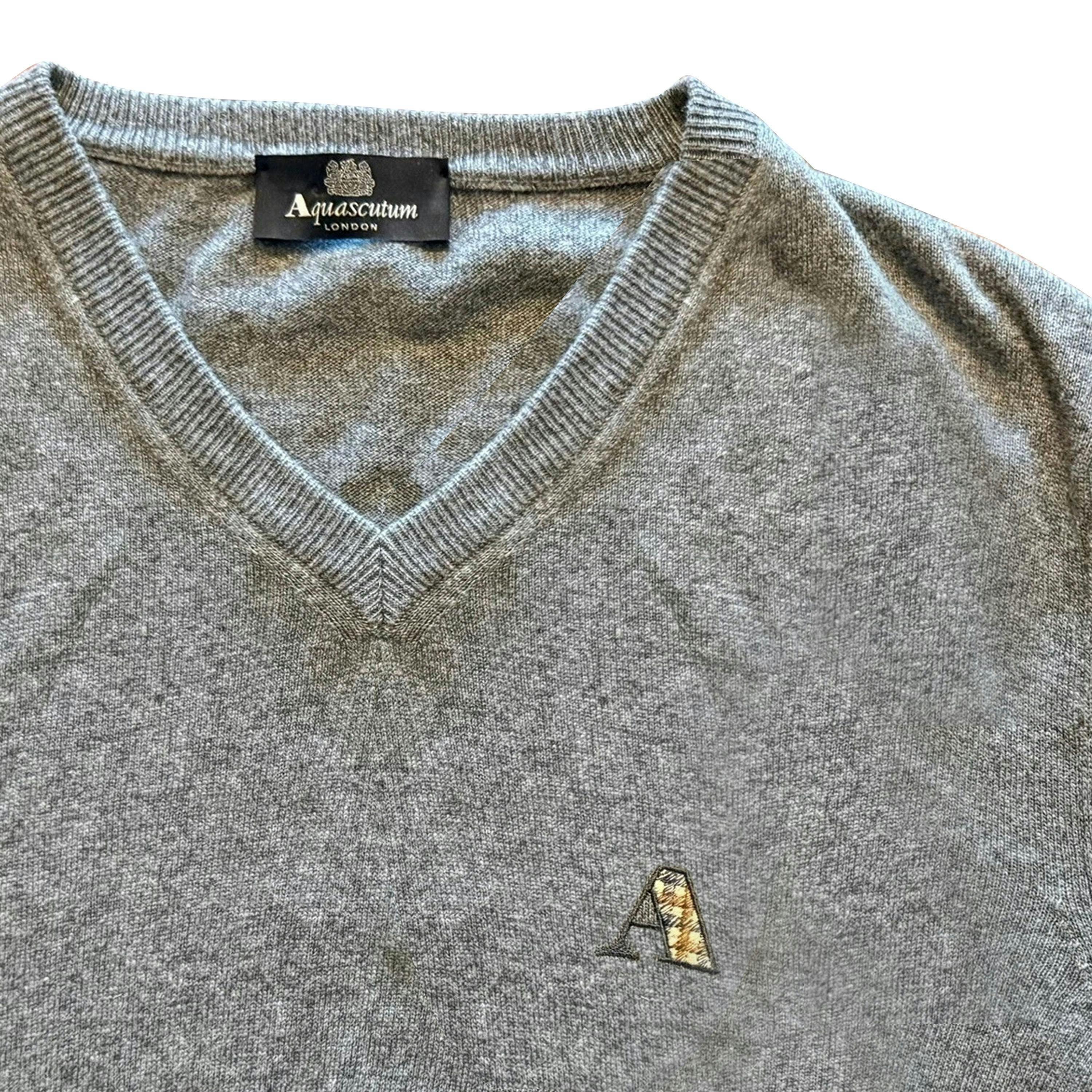 Aquascutum Mens Tartan Logo Jumper , view 4 of 4