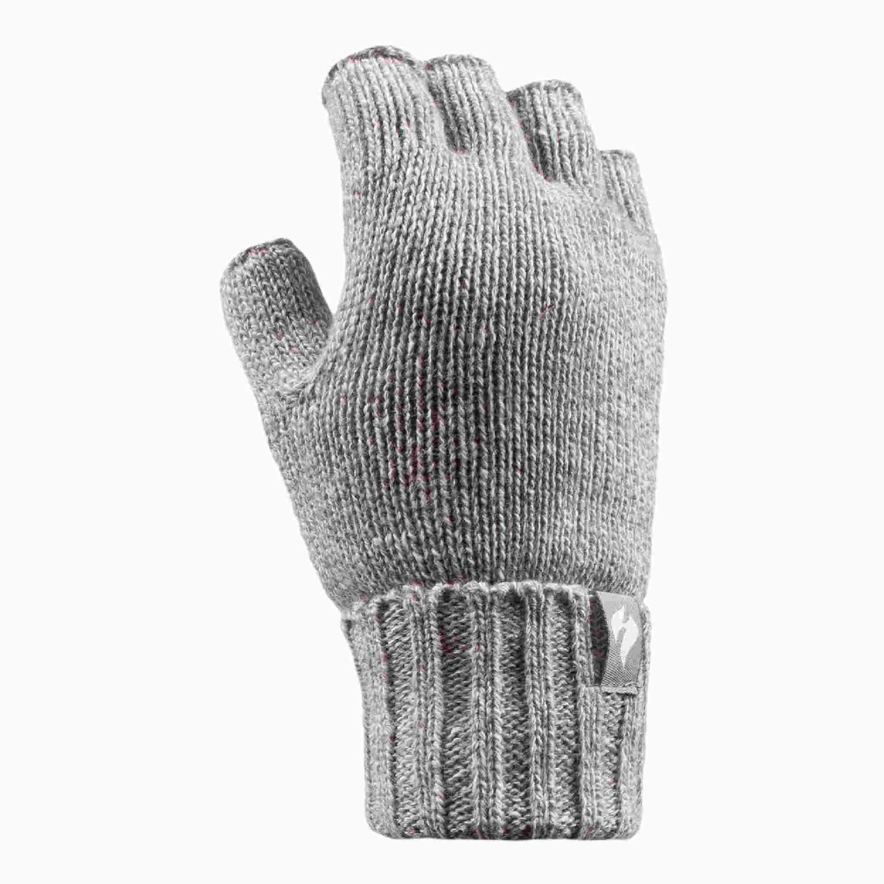 Ladies Knitted Fleece Lined Winter Thermal Fingerless Gloves , view 1 of 5