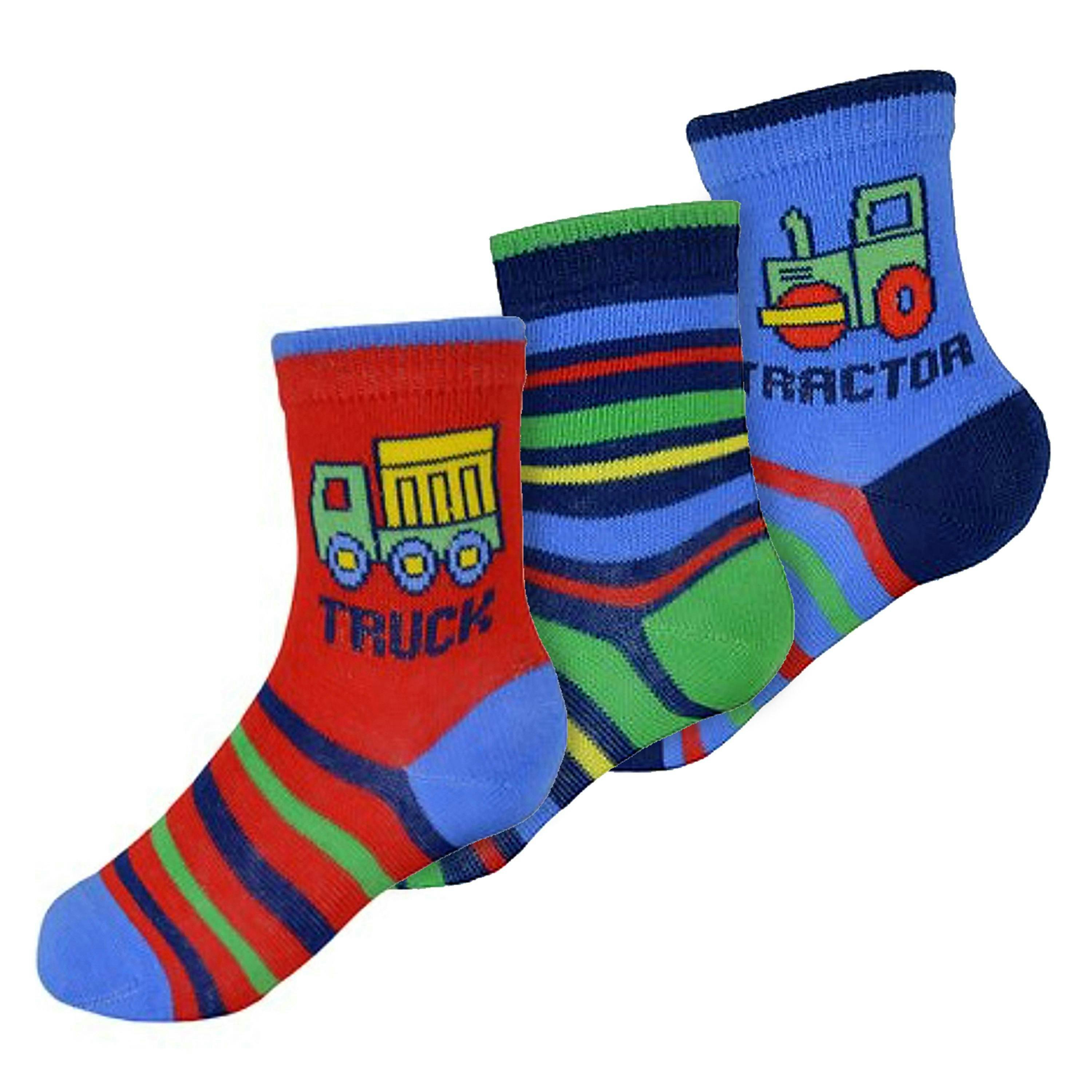 6 Pack Baby Boys Cotton Cars Trucks Design Pattern Socks , view 3 of 4