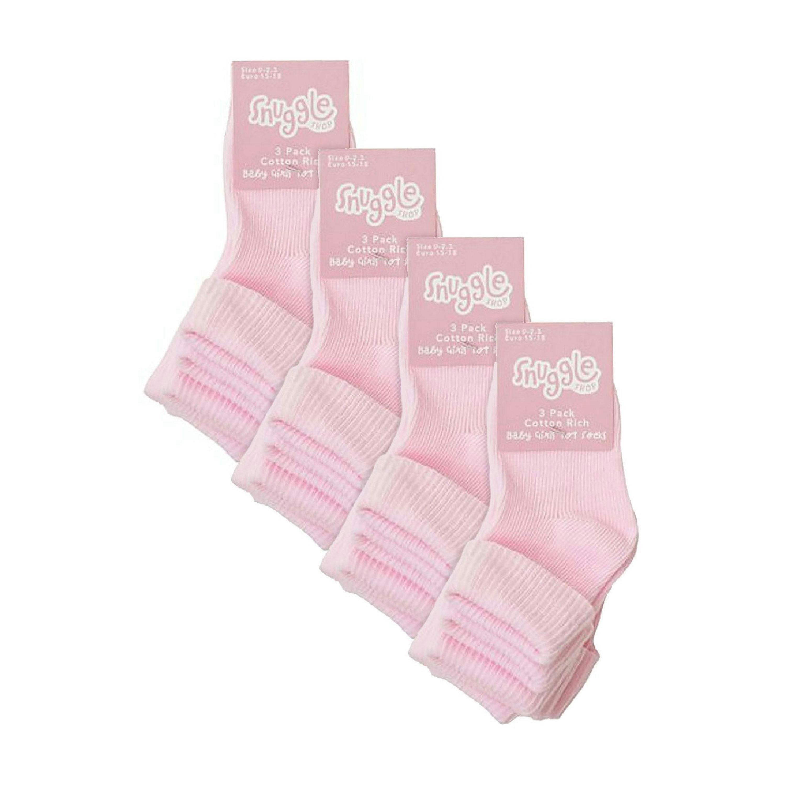 12 Pack Baby Girl & Boy Soft Cotton Turn Over Top Socks , view 2 of 3