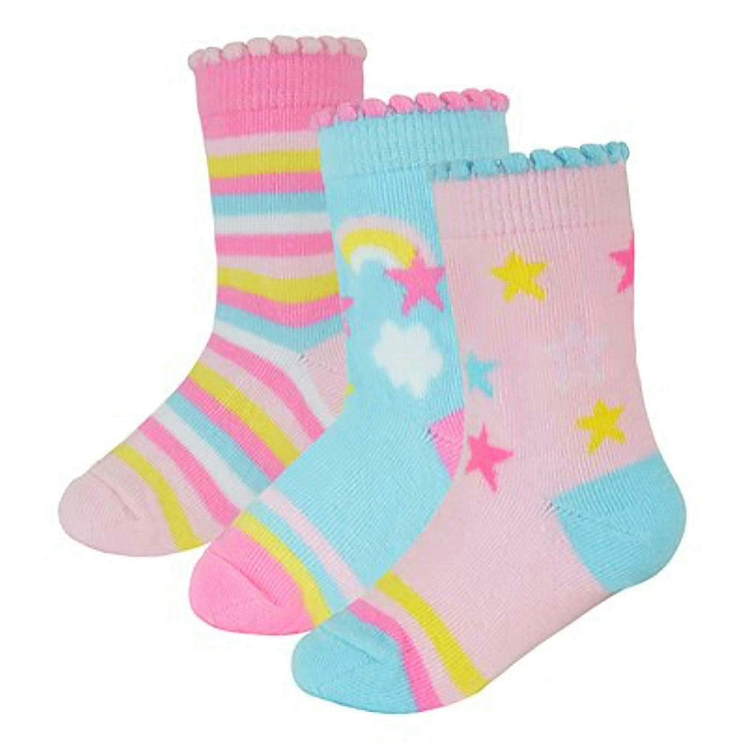 6 Pack Baby Girl Soft Cotton Unicorn Design Socks , view 3 of 4