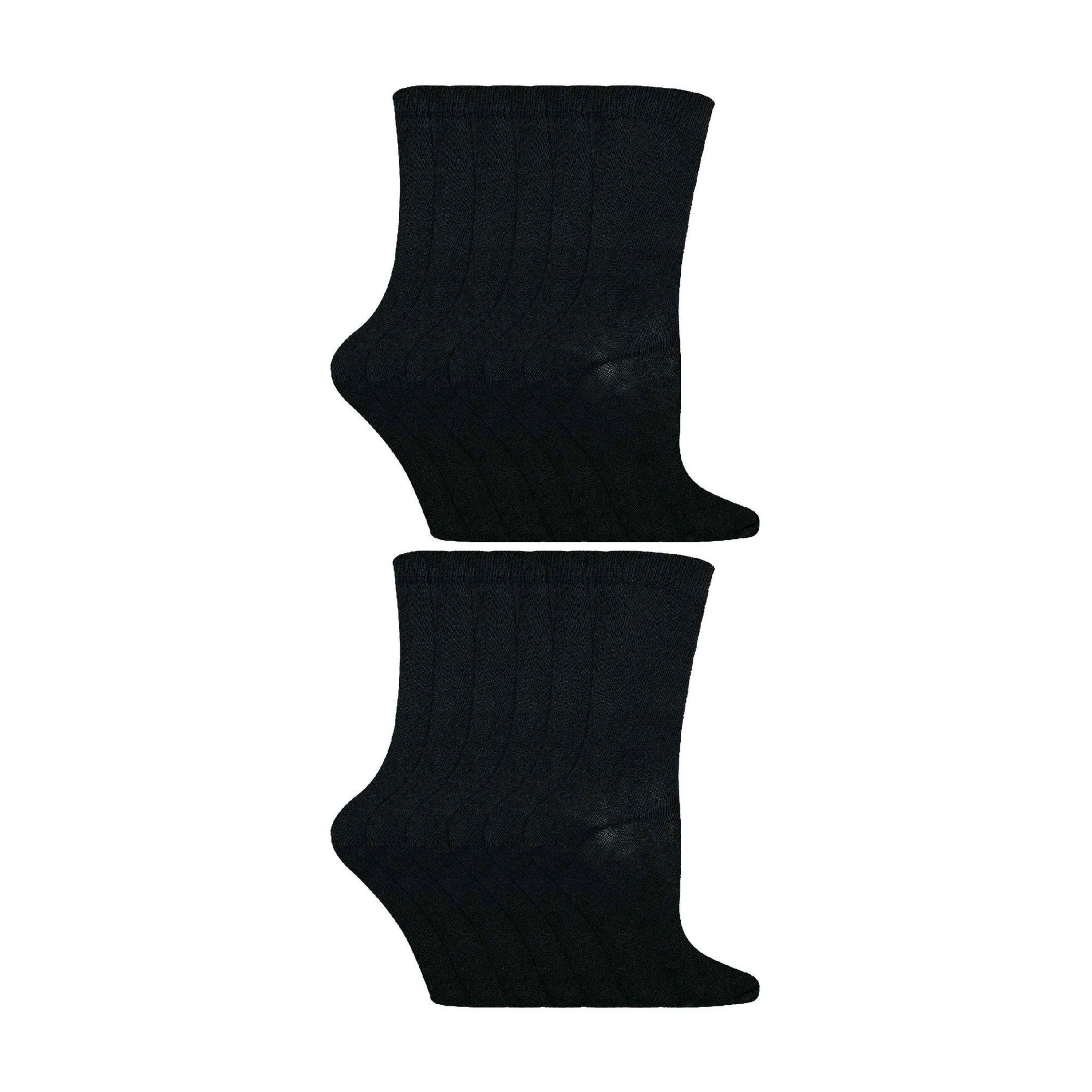 12 Pair Kids Breathable Bamboo Plain Socks for School , view 1 of 5