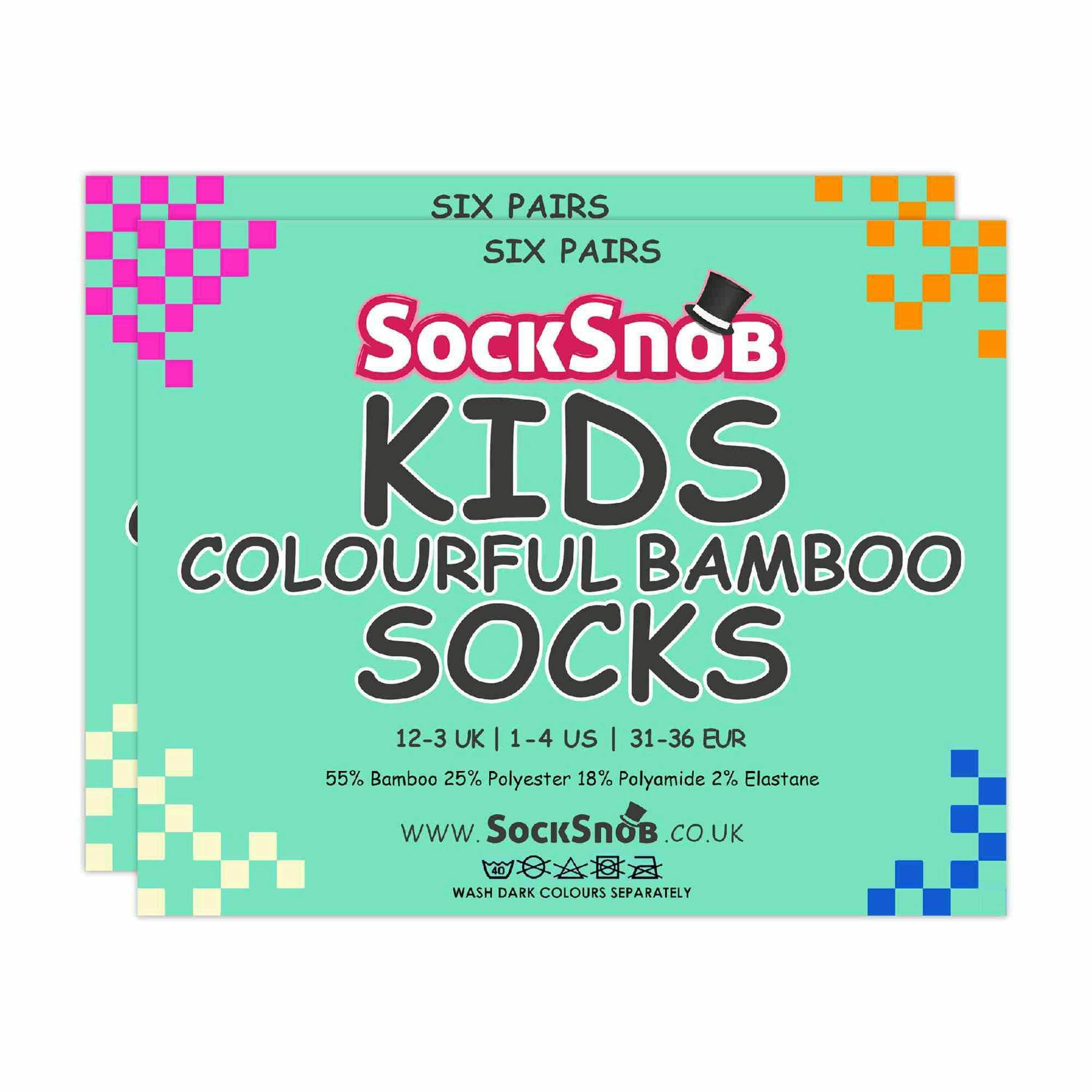 12 Pair Kids Breathable Bamboo Plain Socks for School , view 2 of 5