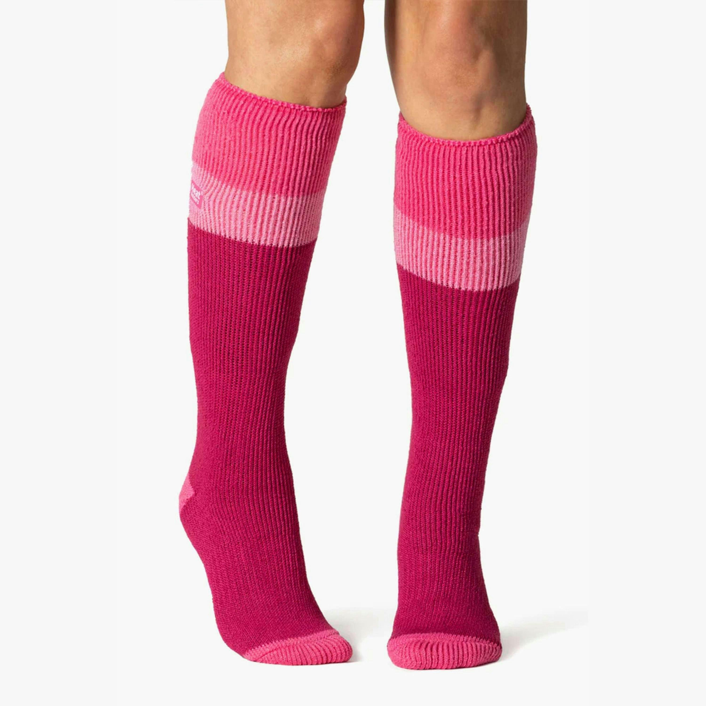 3 Pack Ladies Winter 2.3 TOG Thermal Long Knee High Ski Socks , view 4 of 5