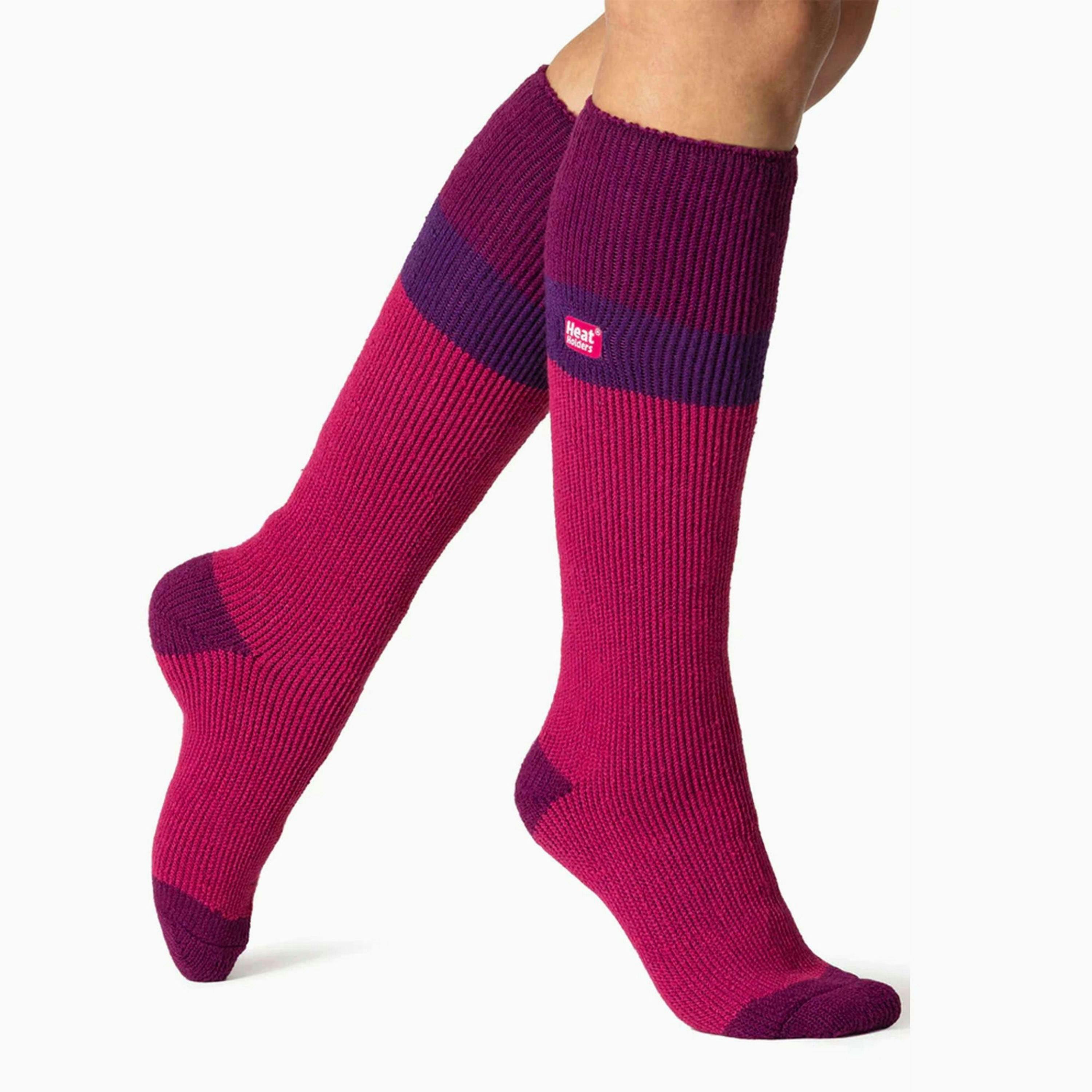 3 Pack Ladies Winter 2.3 TOG Thermal Long Knee High Ski Socks , view 5 of 5