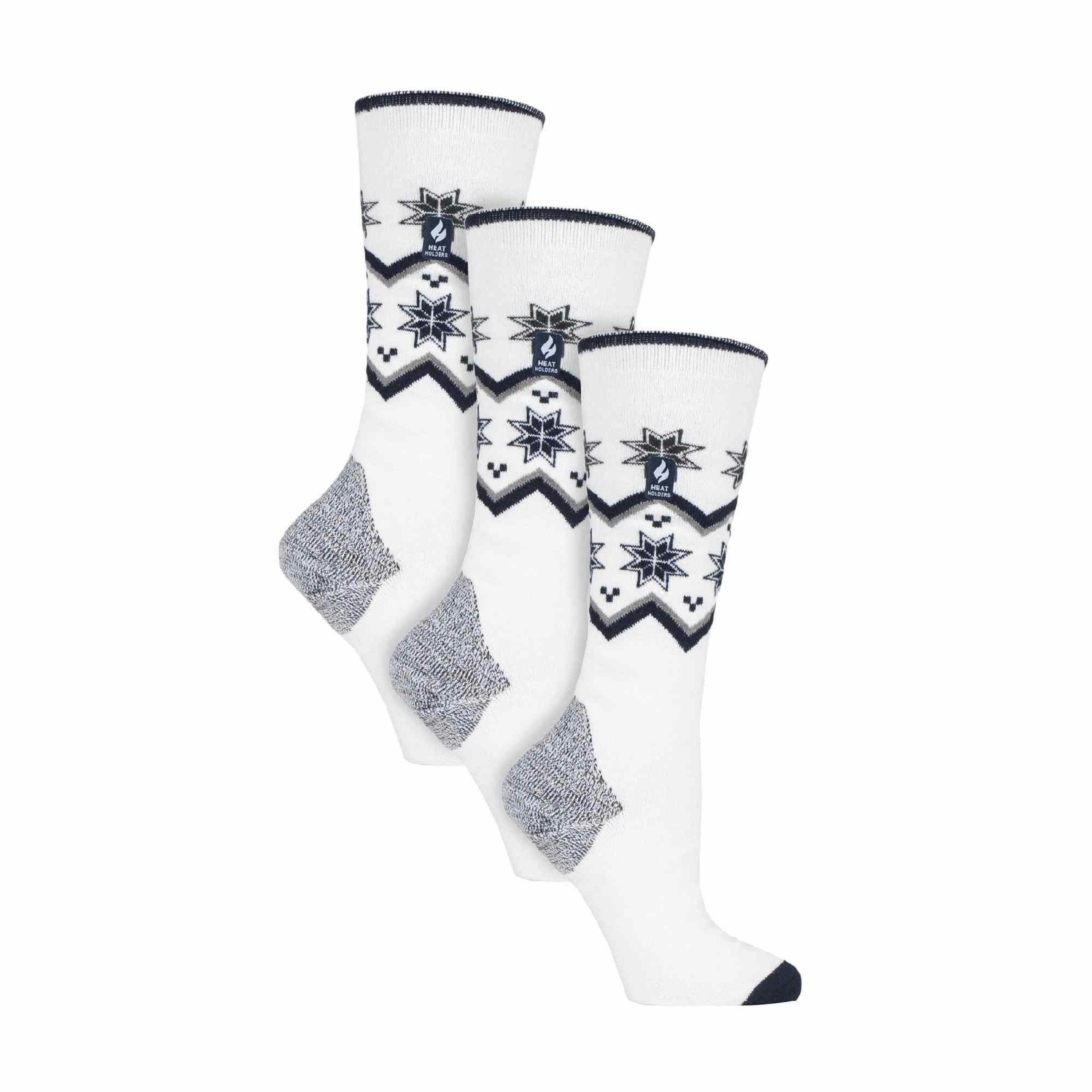 3 Pack Ladies Patterned Lightweight Thin 1.0 TOG Thermal Knee High Ski Socks , view 1 of 5