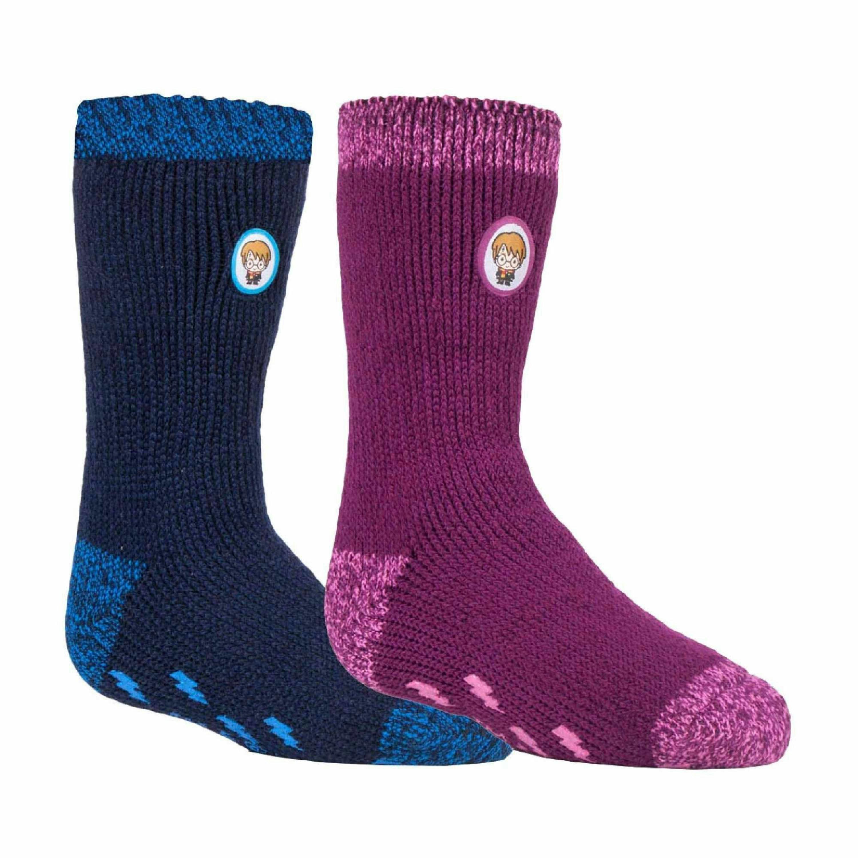 2 Pack Kids Harry Potter Socks with Grips, Thermal Non Slip Slipper Socks , view 1 of 5