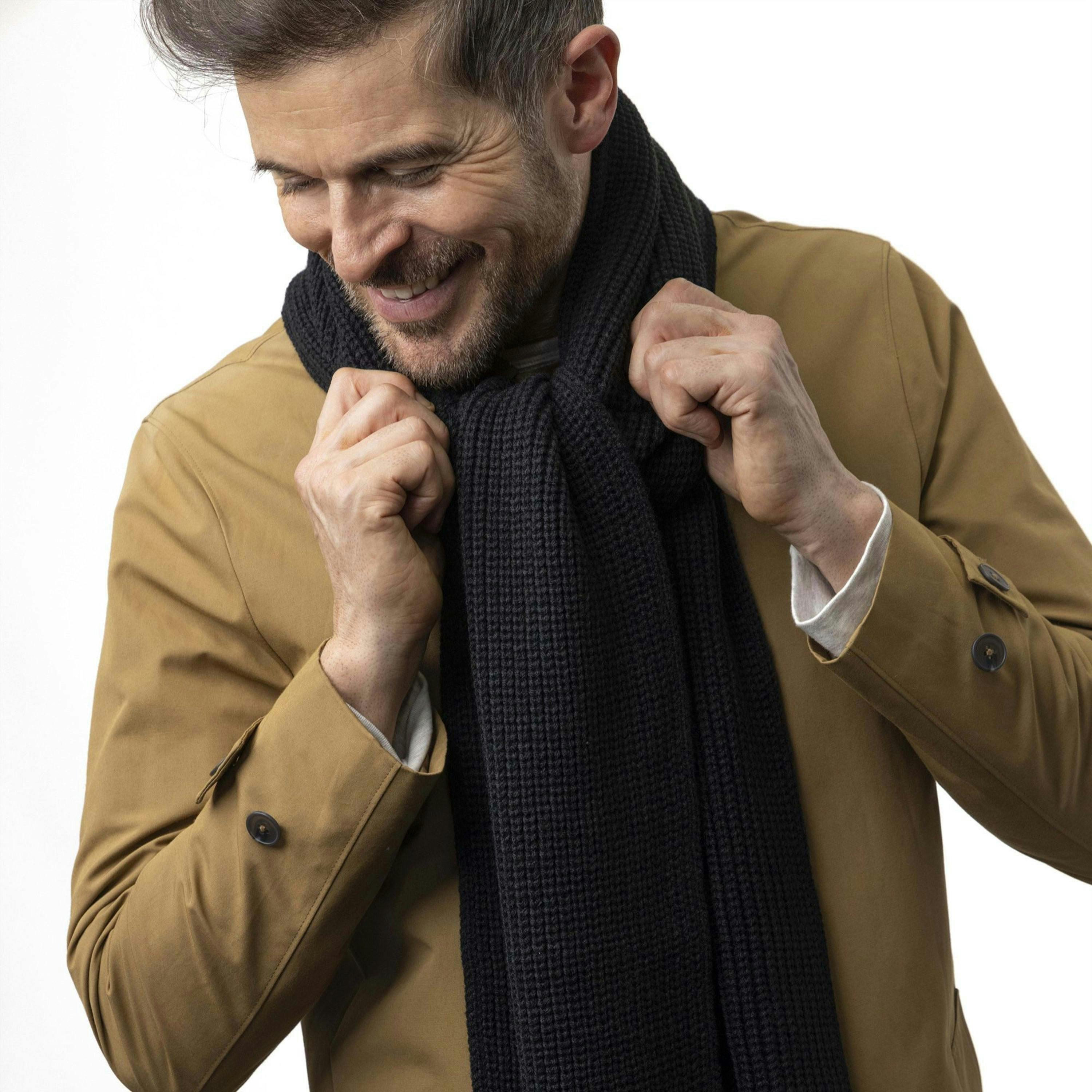 Mens Windproof Fleece Thermal Winter Scarf for Cold Weather , view 4 of 5