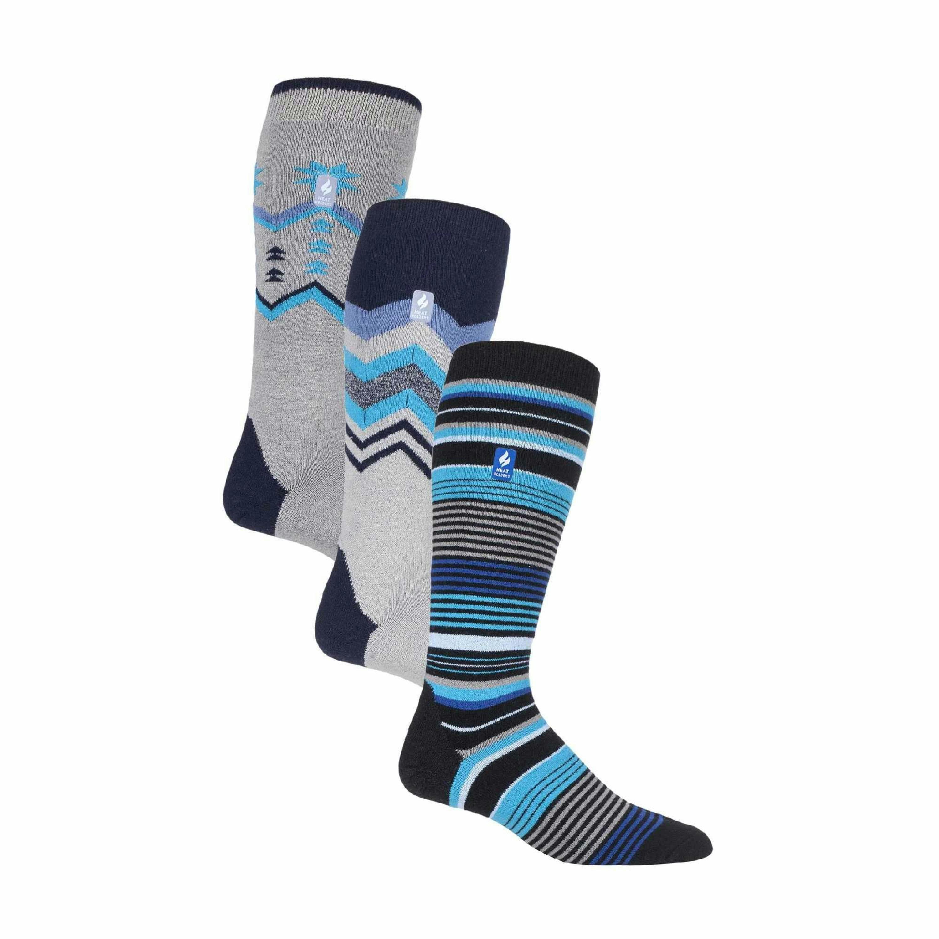3 Pair Multipack Ultra Lightweight Mens Thermal Ski Socks , view 1 of 5