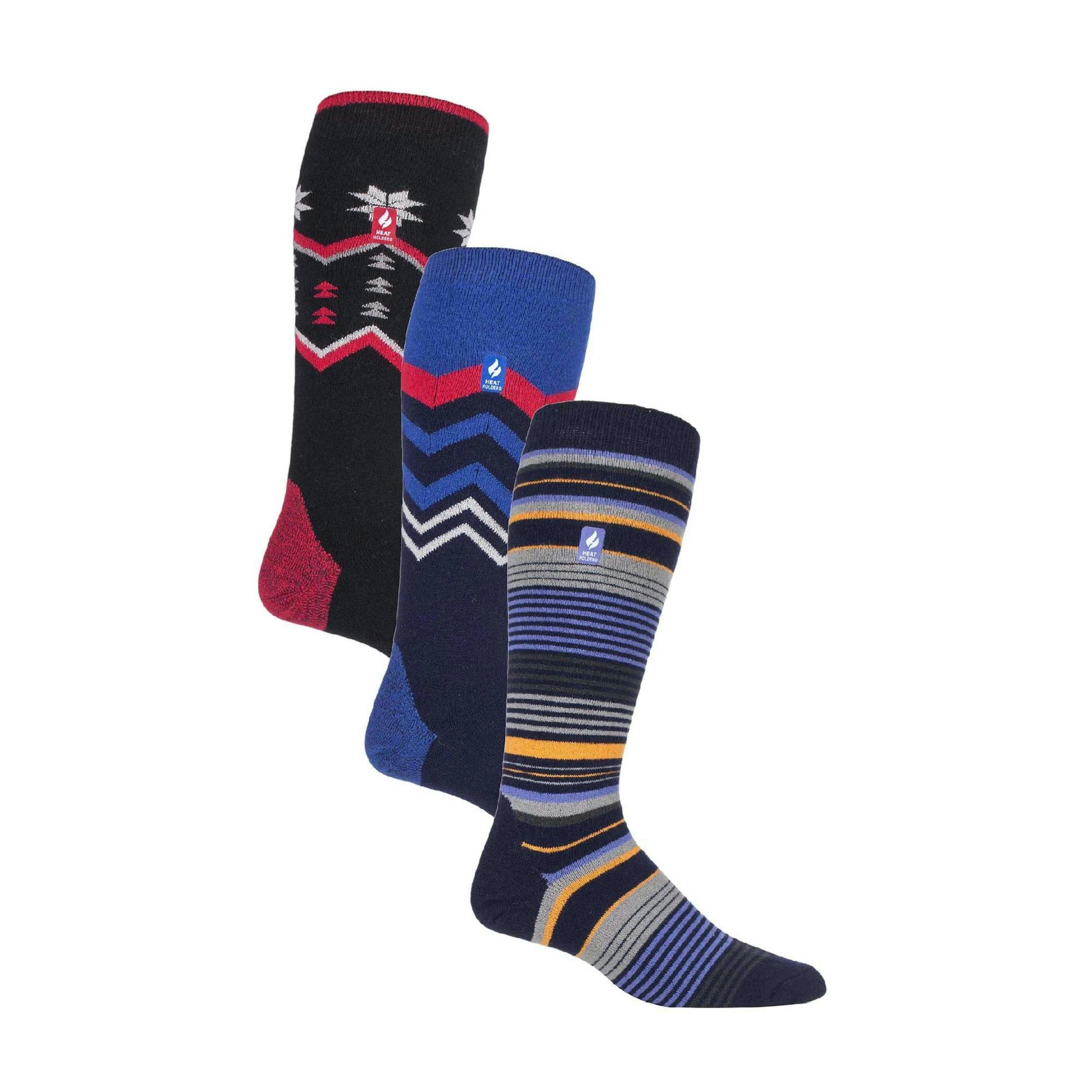 3 Pair Multipack Ultra Lightweight Mens Thermal Ski Socks , view 1 of 5