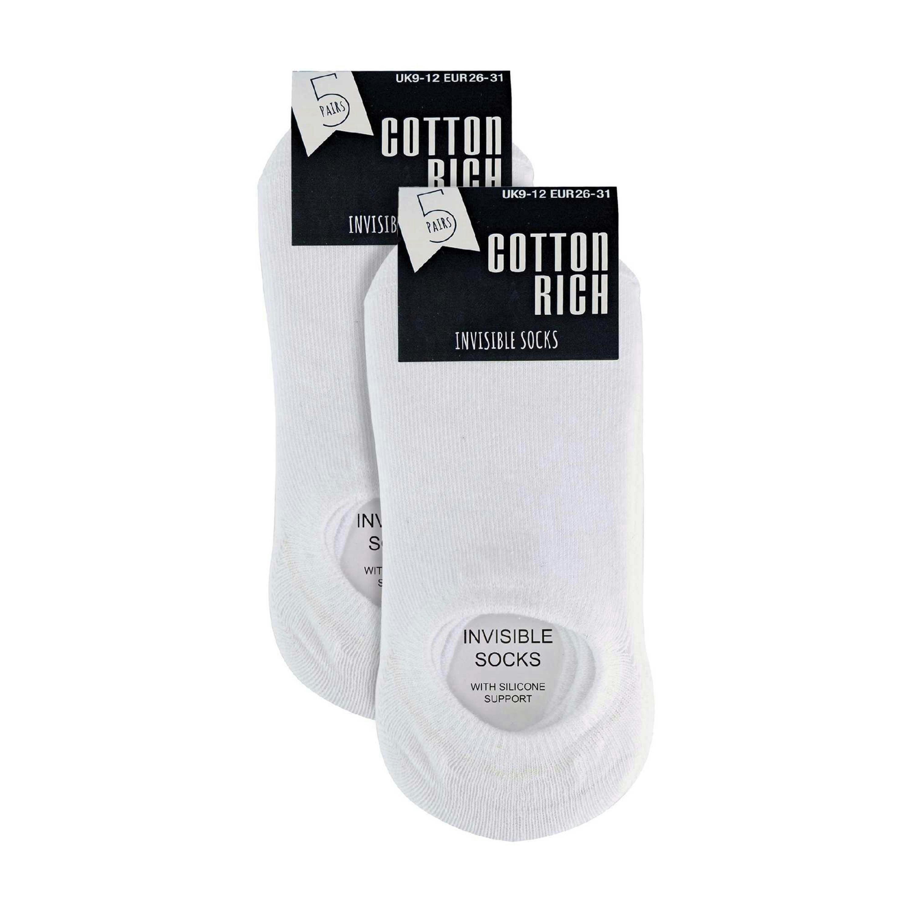 10 Pack Girls & Boys No Show Invisible Cotton Rich Socks , view 2 of 4