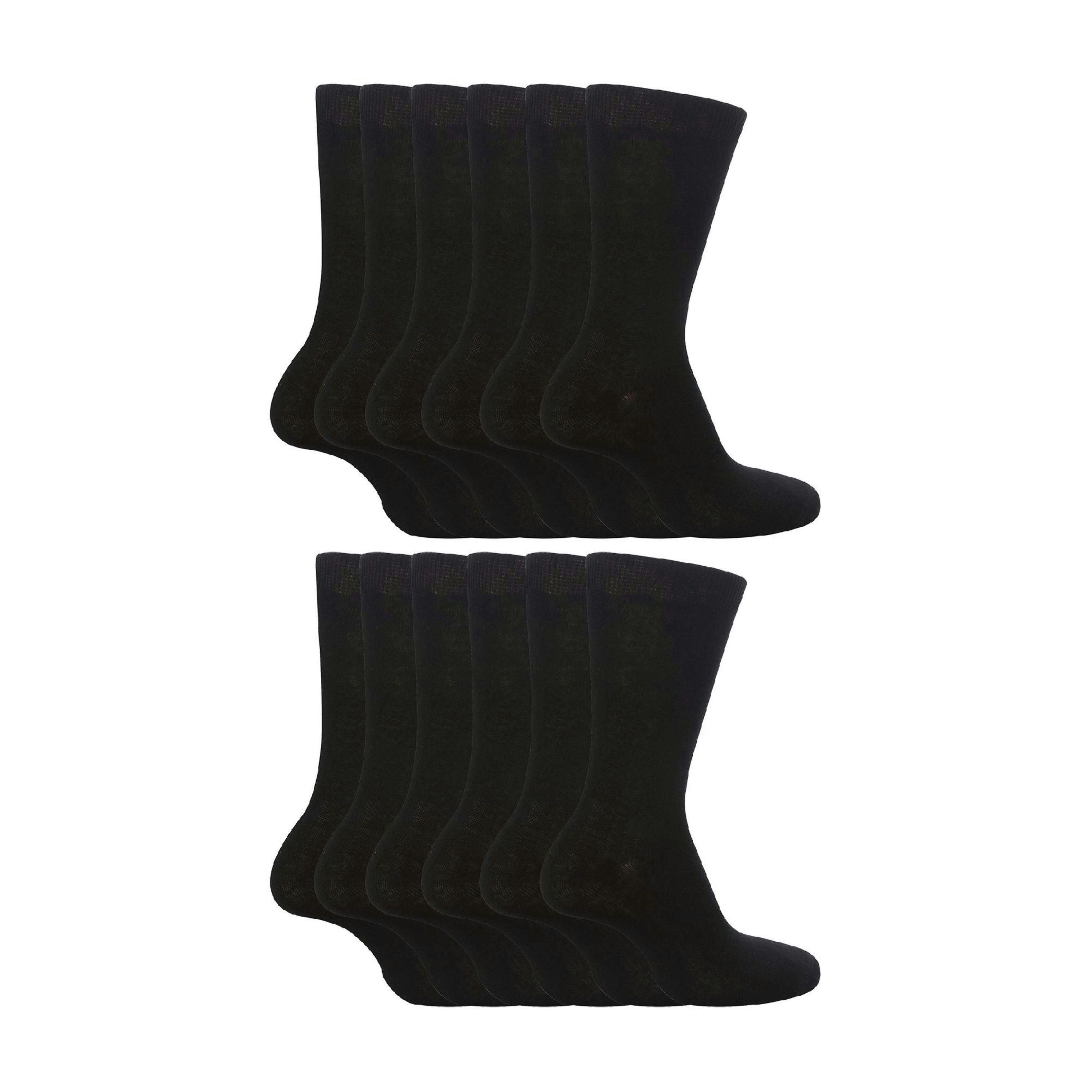 12 Pair Plain Kids School Soft Breathable Cotton Rich Socks , view 1 of 5