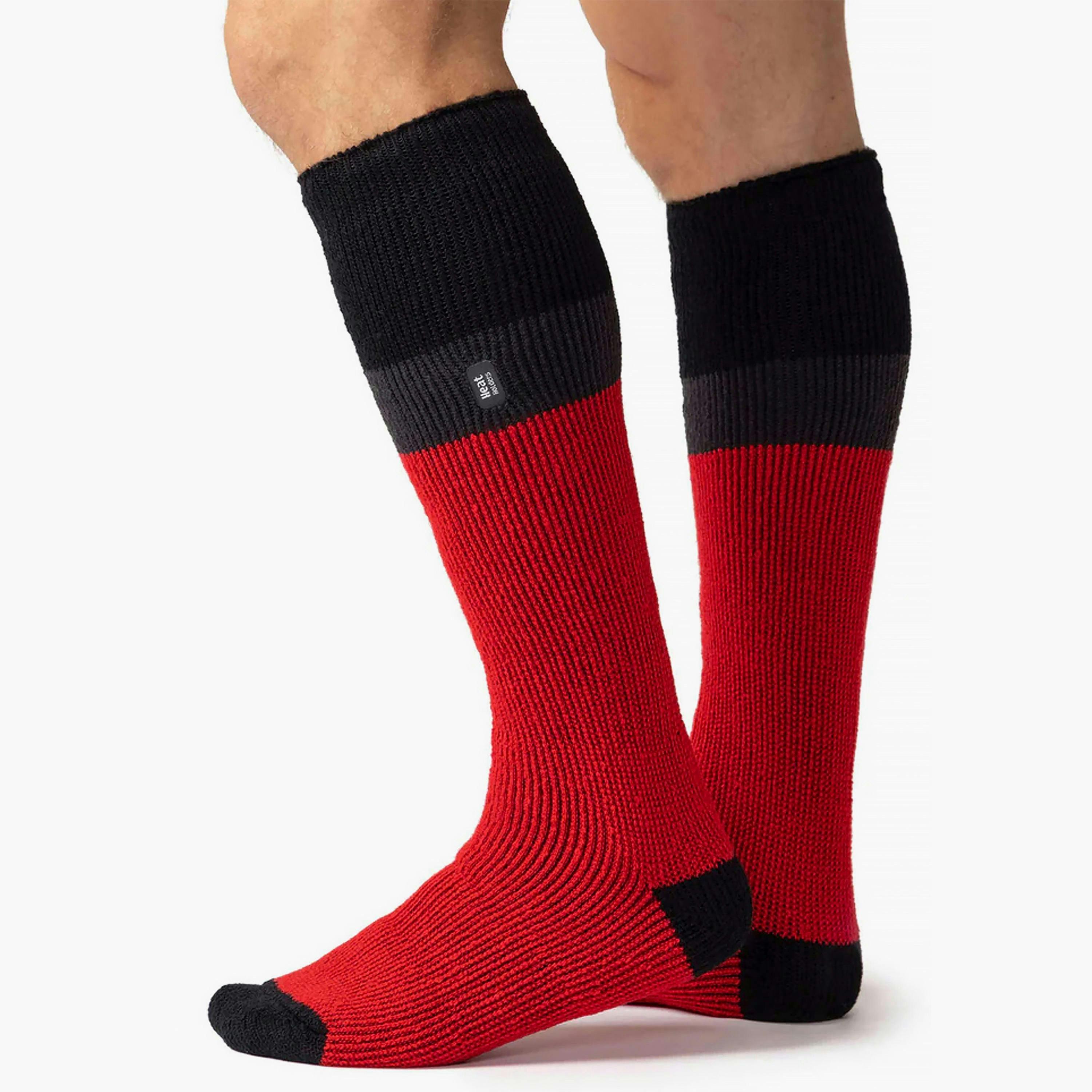 3 Pack Men's Thermal Striped Ski Socks | Extra Long Winter Socks , view 4 of 4