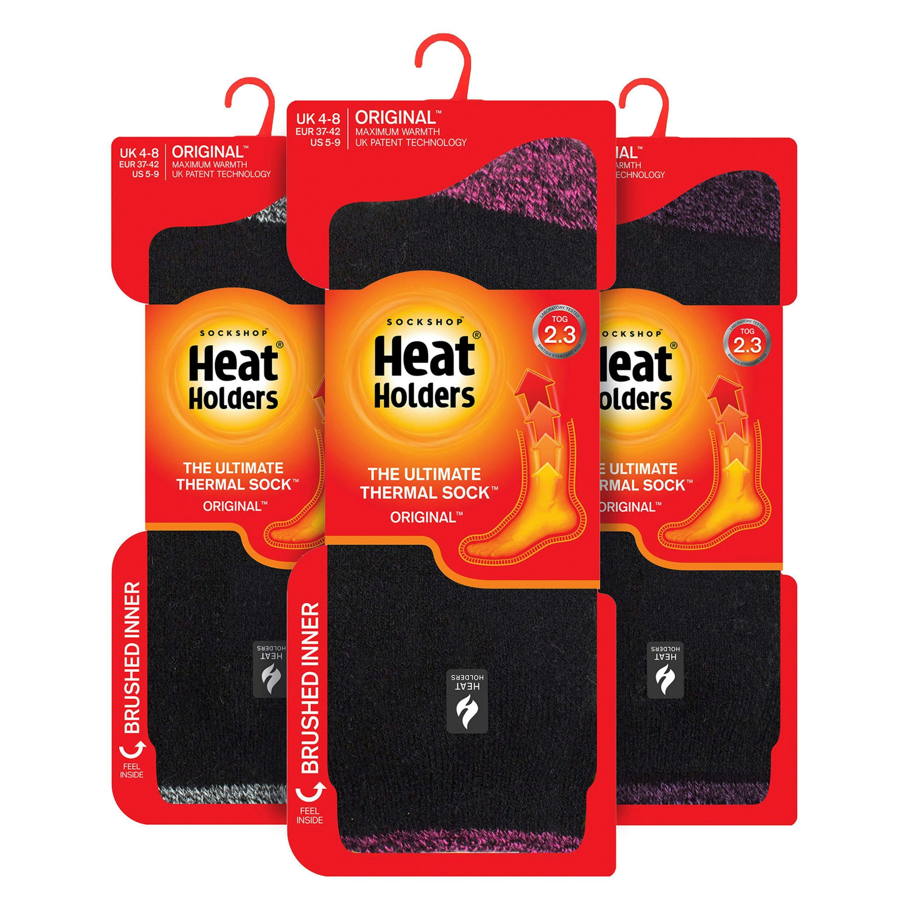 Set of 3 Insulated Thermal Ladies Socks for Ultimate Cold Weather Comfort , view 2 of 5