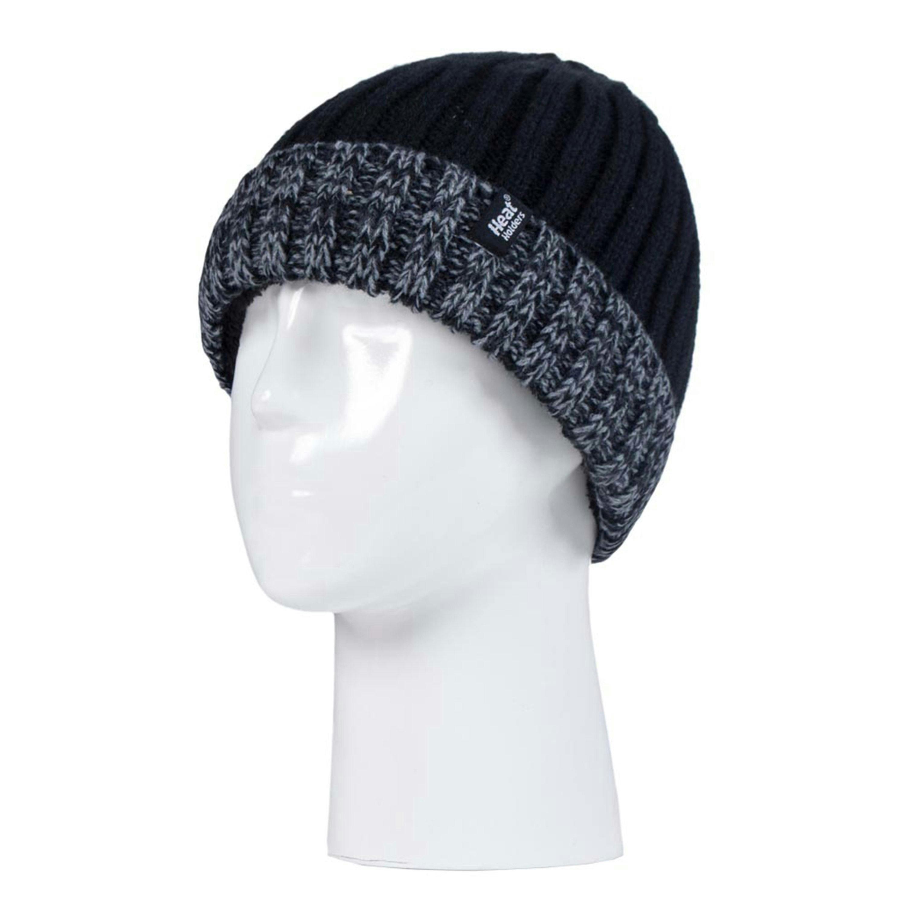 Children Winter Warm Fleece Lined Knit Turn Over Cuff Ribbed Hat & Gloves Set , view 3 of 4