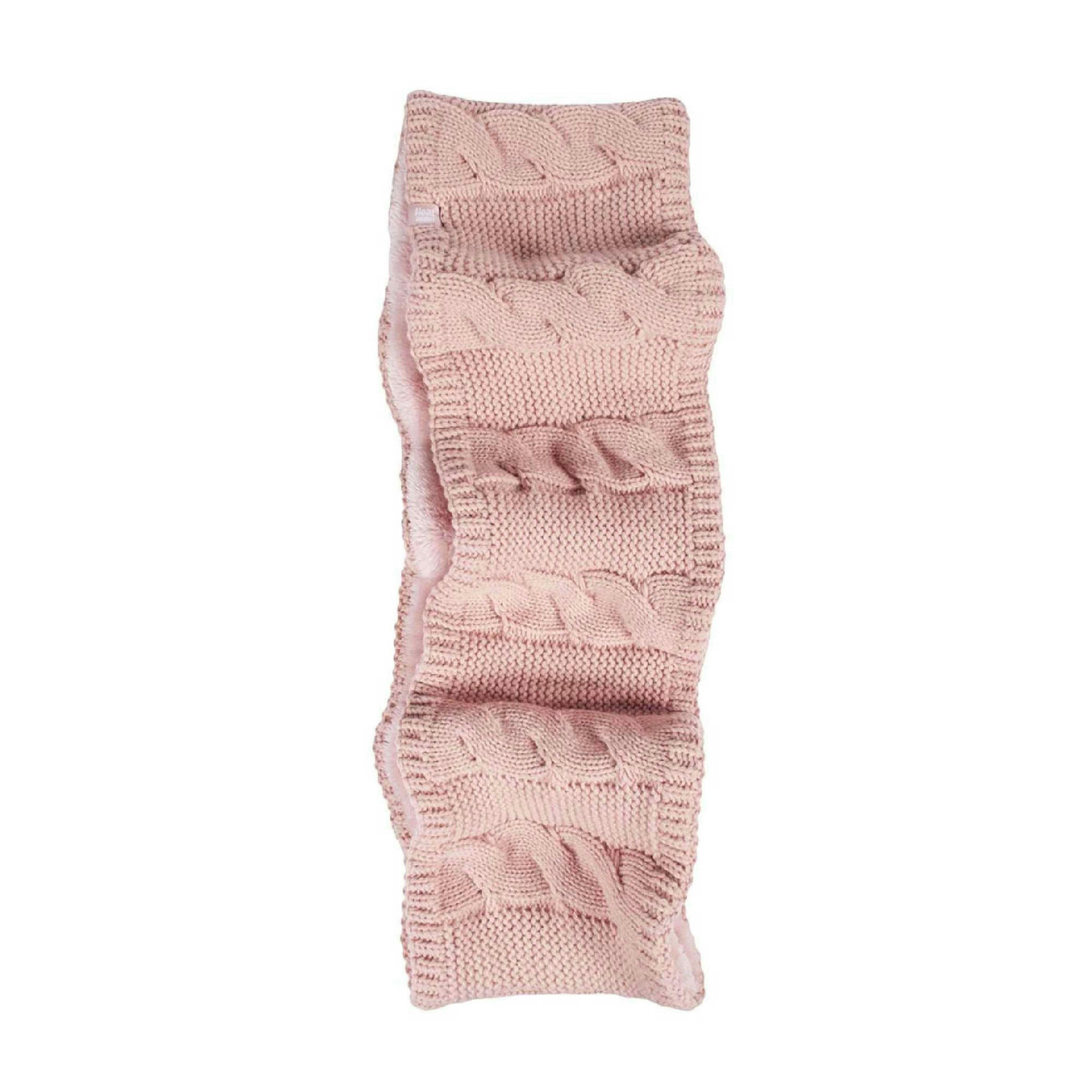 Ladies Winter Fleece Lined Cable Knit Thermal Snood Infinity Scarf , view 1 of 5