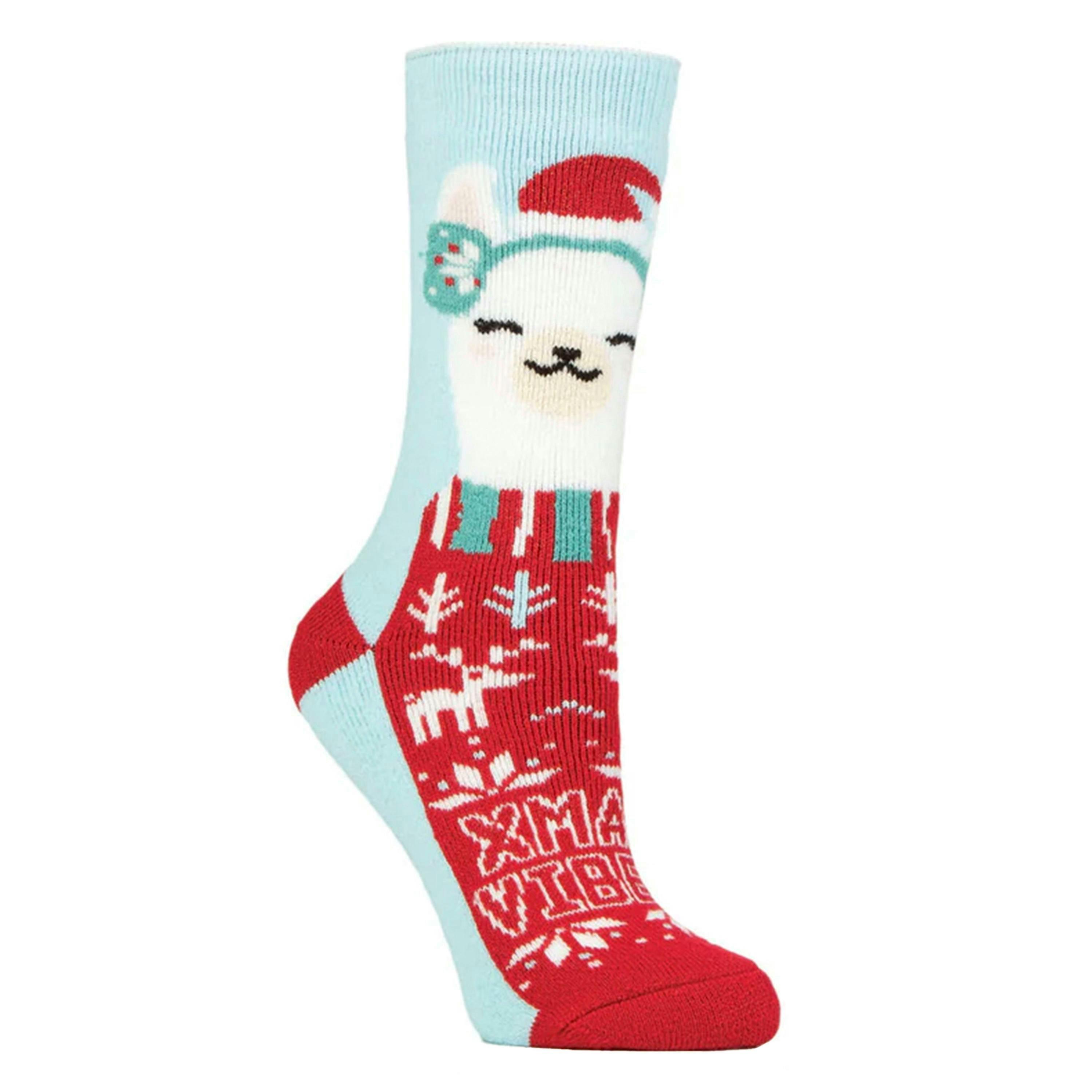 Womens Fluffy Christmas Socks by Heat Holders Lite , view 1 of 4