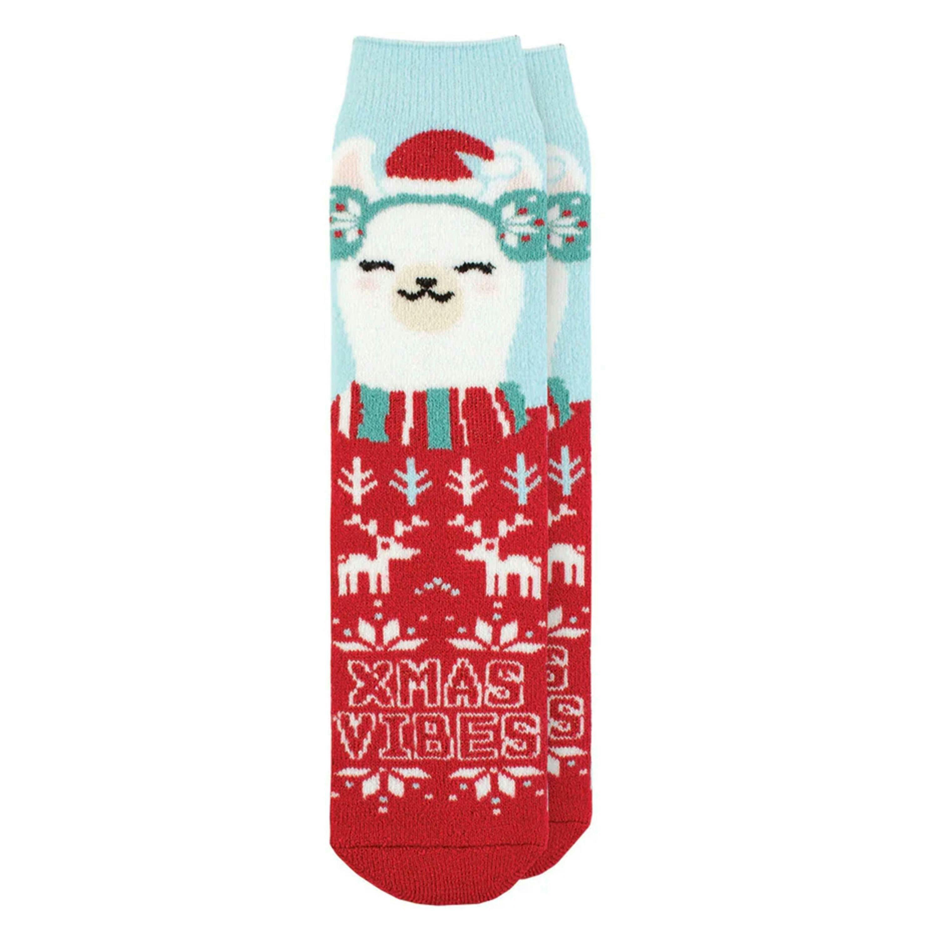 Womens Fluffy Christmas Socks by Heat Holders Lite , view 3 of 4