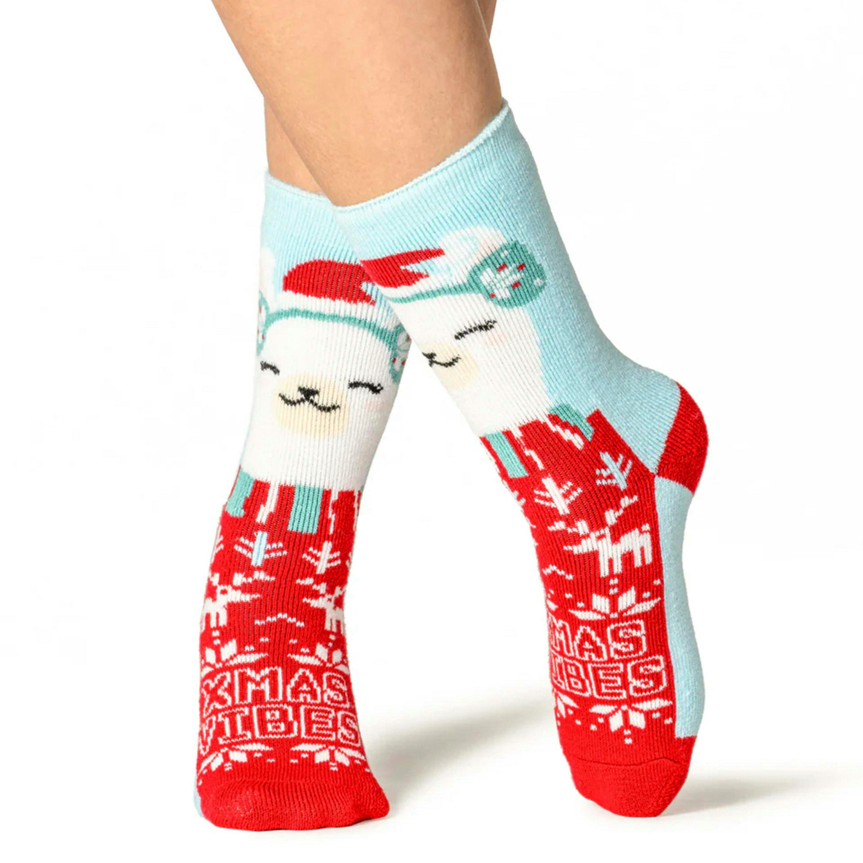 Womens Fluffy Christmas Socks by Heat Holders Lite , view 4 of 4