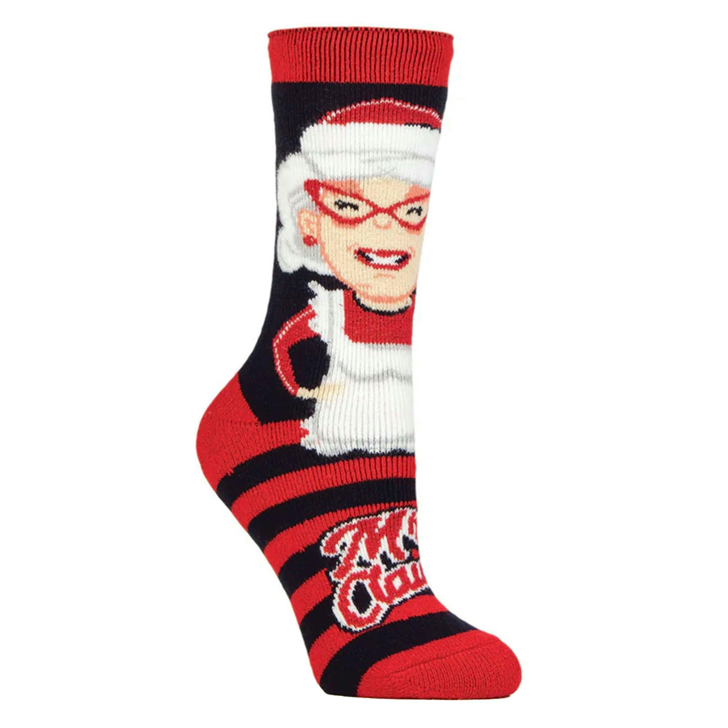 Womens Fluffy Christmas Socks by Heat Holders Lite , view 1 of 4