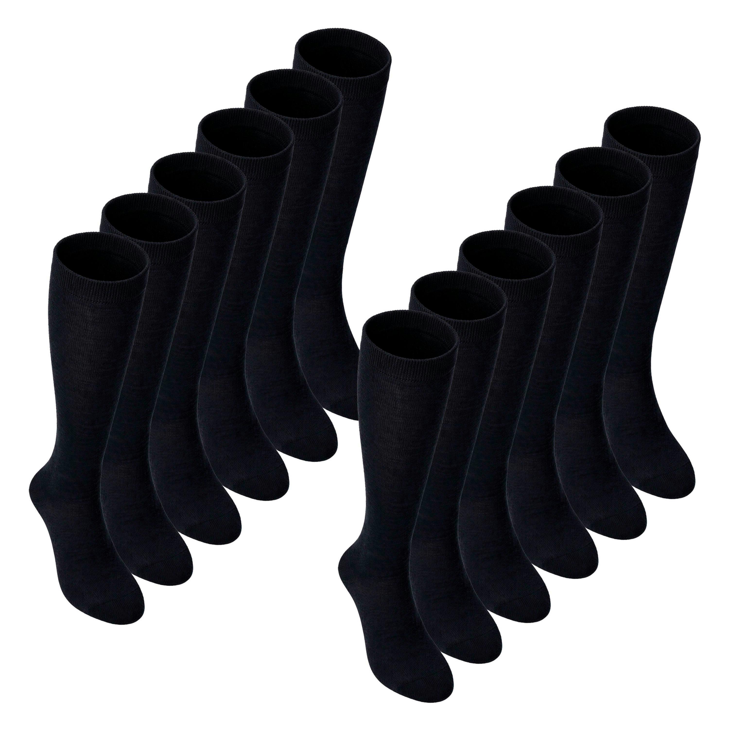 12 Pack Girls Long Knee High Soft Cotton School Socks , view 1 of 5