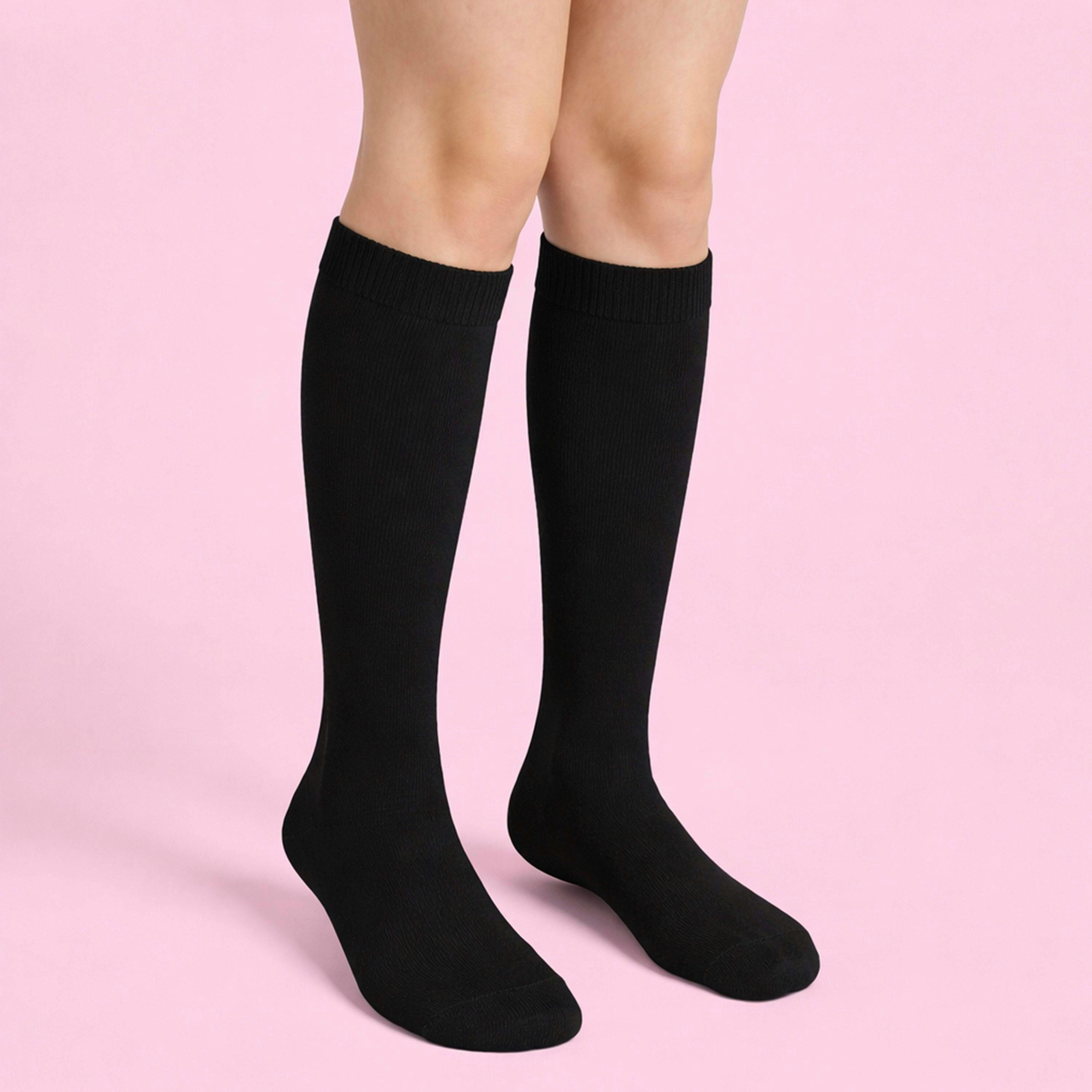 12 Pack Girls Long Knee High Soft Cotton School Socks , view 4 of 5