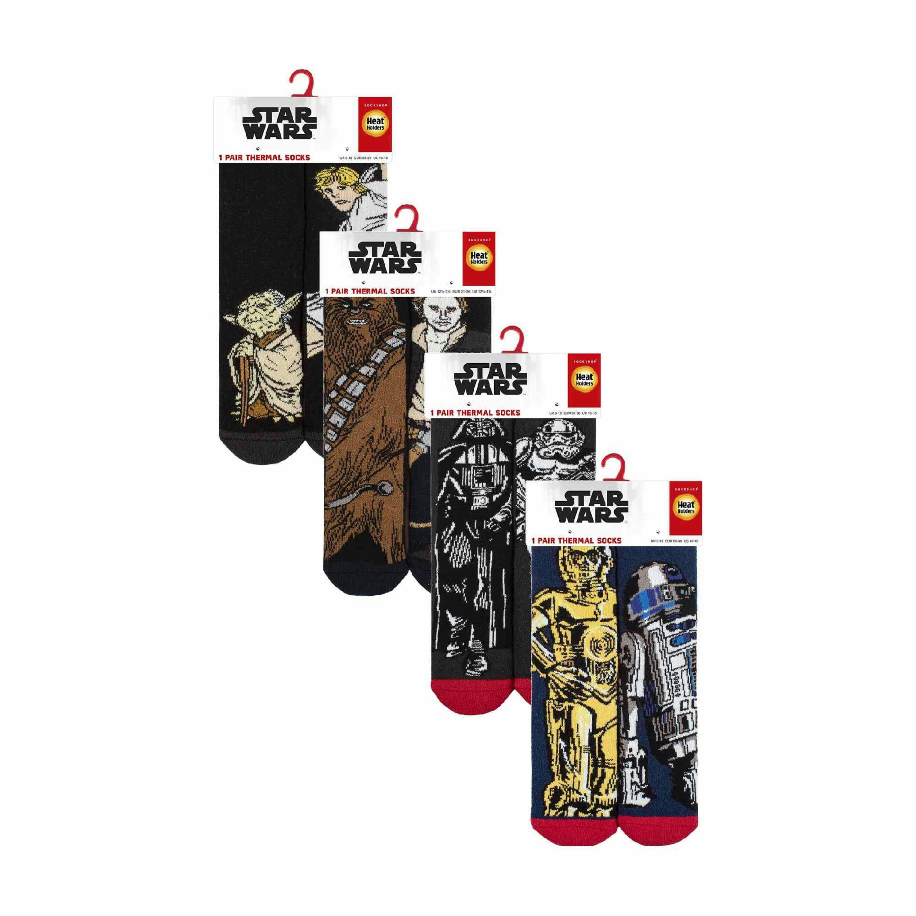 4 Pairs Kids Winter Lite Star Wars Socks: Thermal Fun Novelty Socks , view 2 of 5