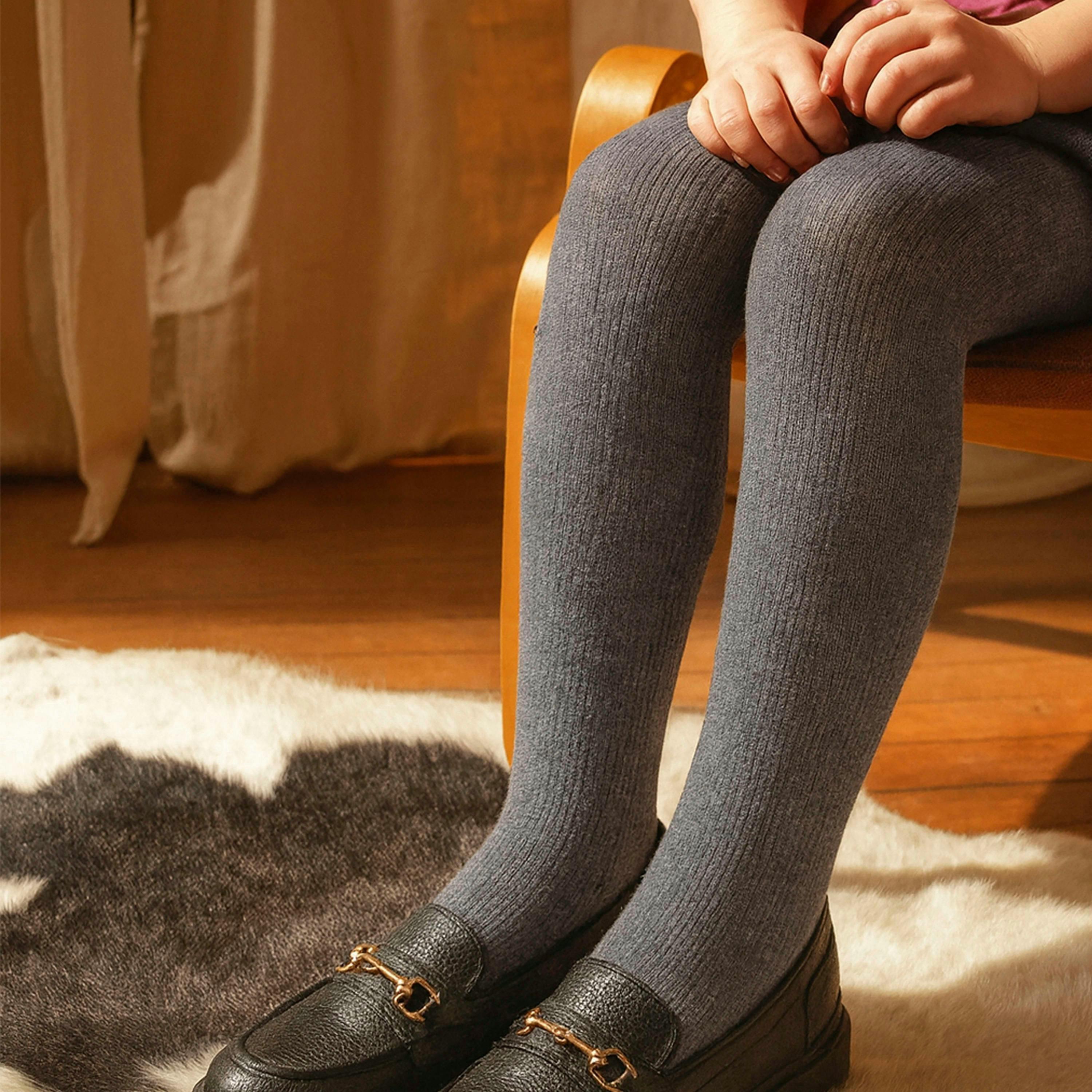 12 Pair Girls Soft & Comfy Plain Opaque School Uniform Tights , view 5 of 5