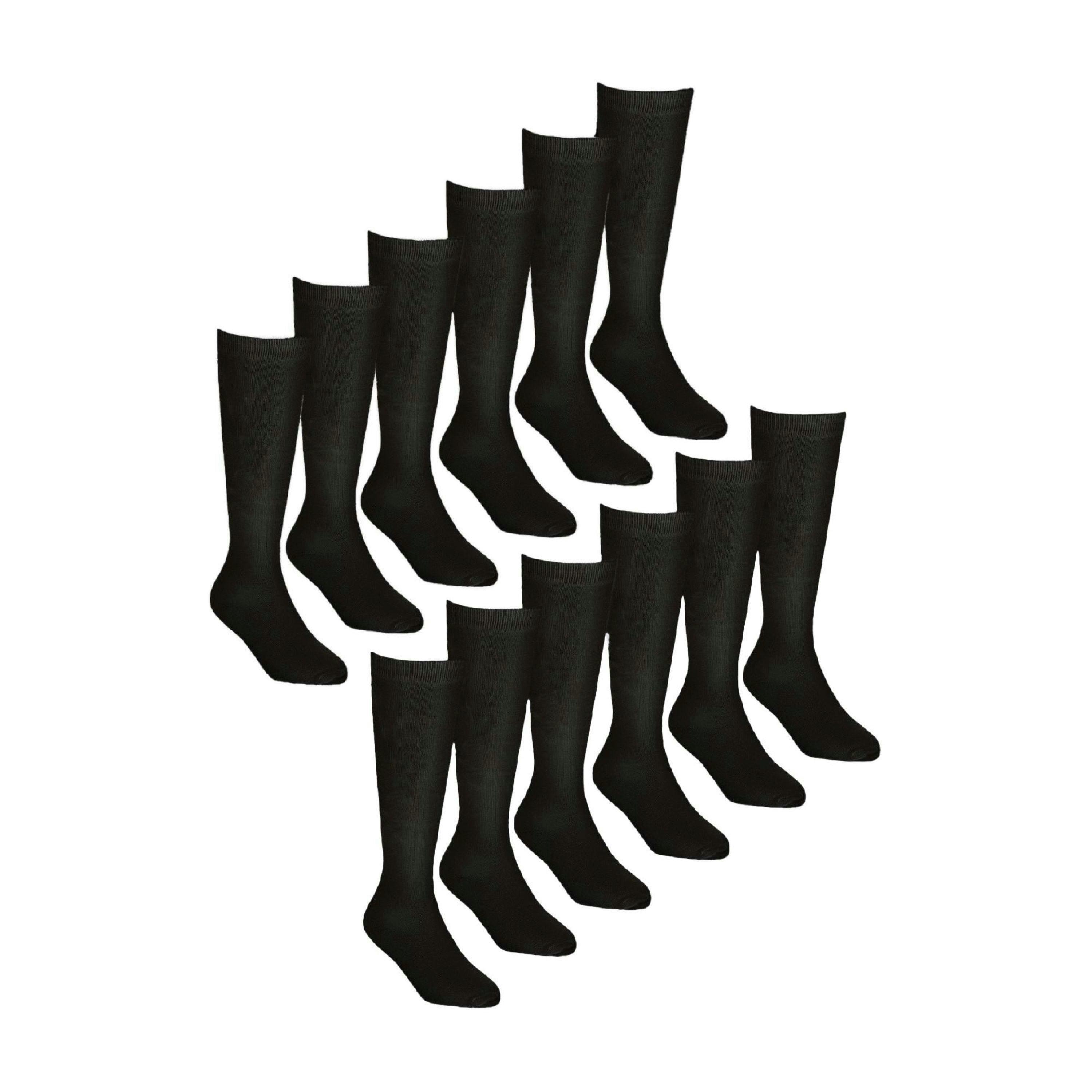 12 Pack Girls Soft Breathable Knee High Bamboo Socks , view 1 of 3