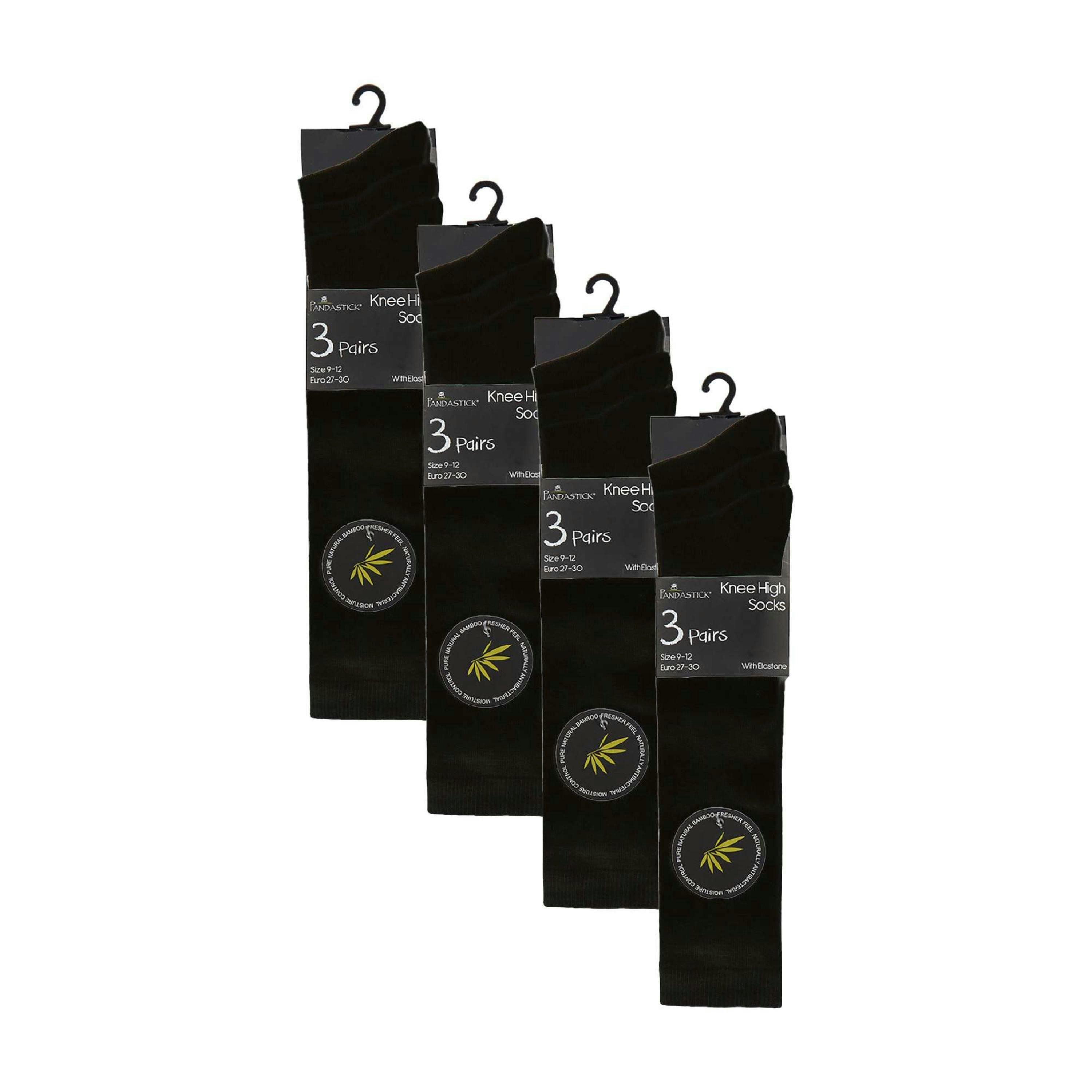 12 Pack Girls Soft Breathable Knee High Bamboo Socks , view 2 of 3