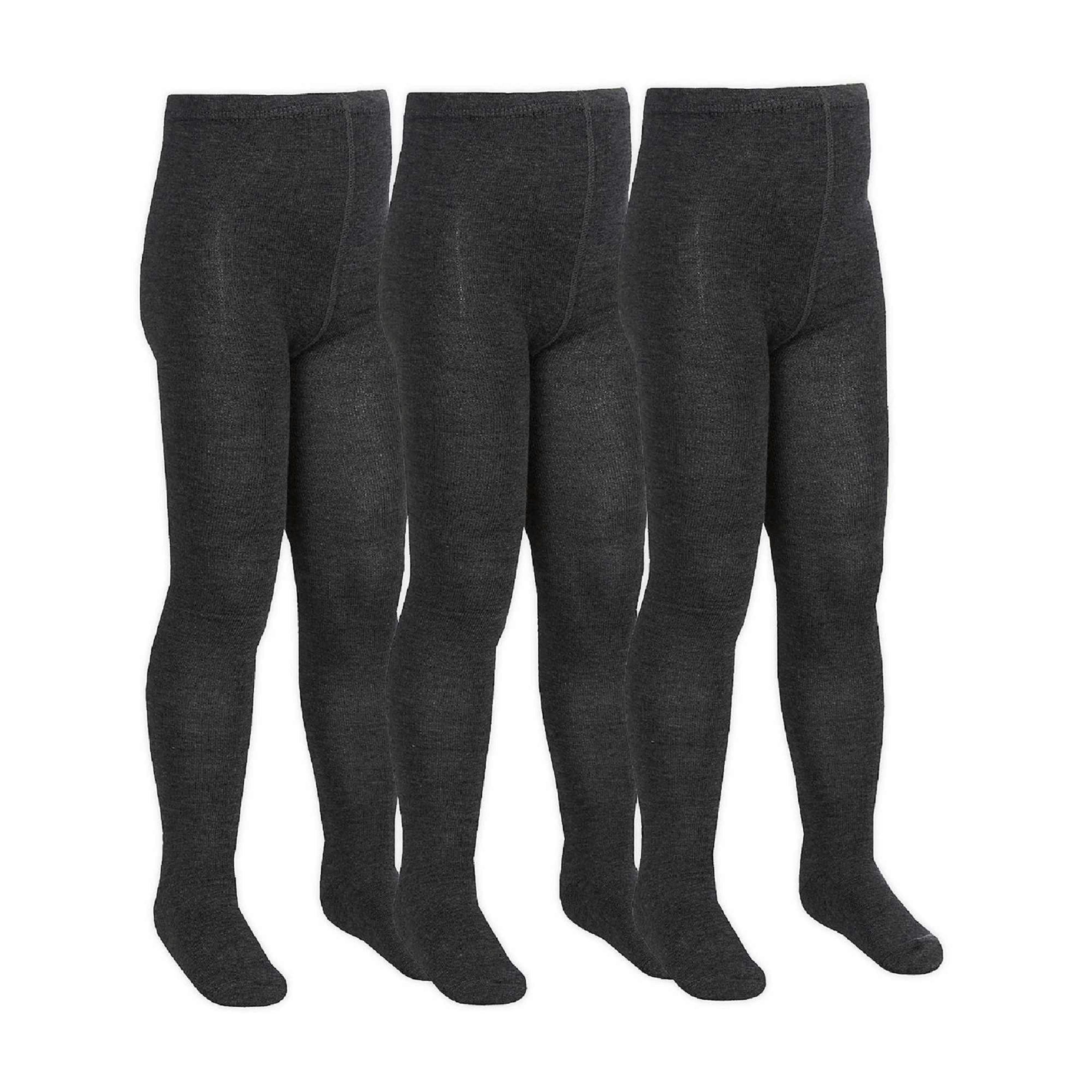 3 Pack Girls Soft Plain Bamboo School Tights , view 1 of 3