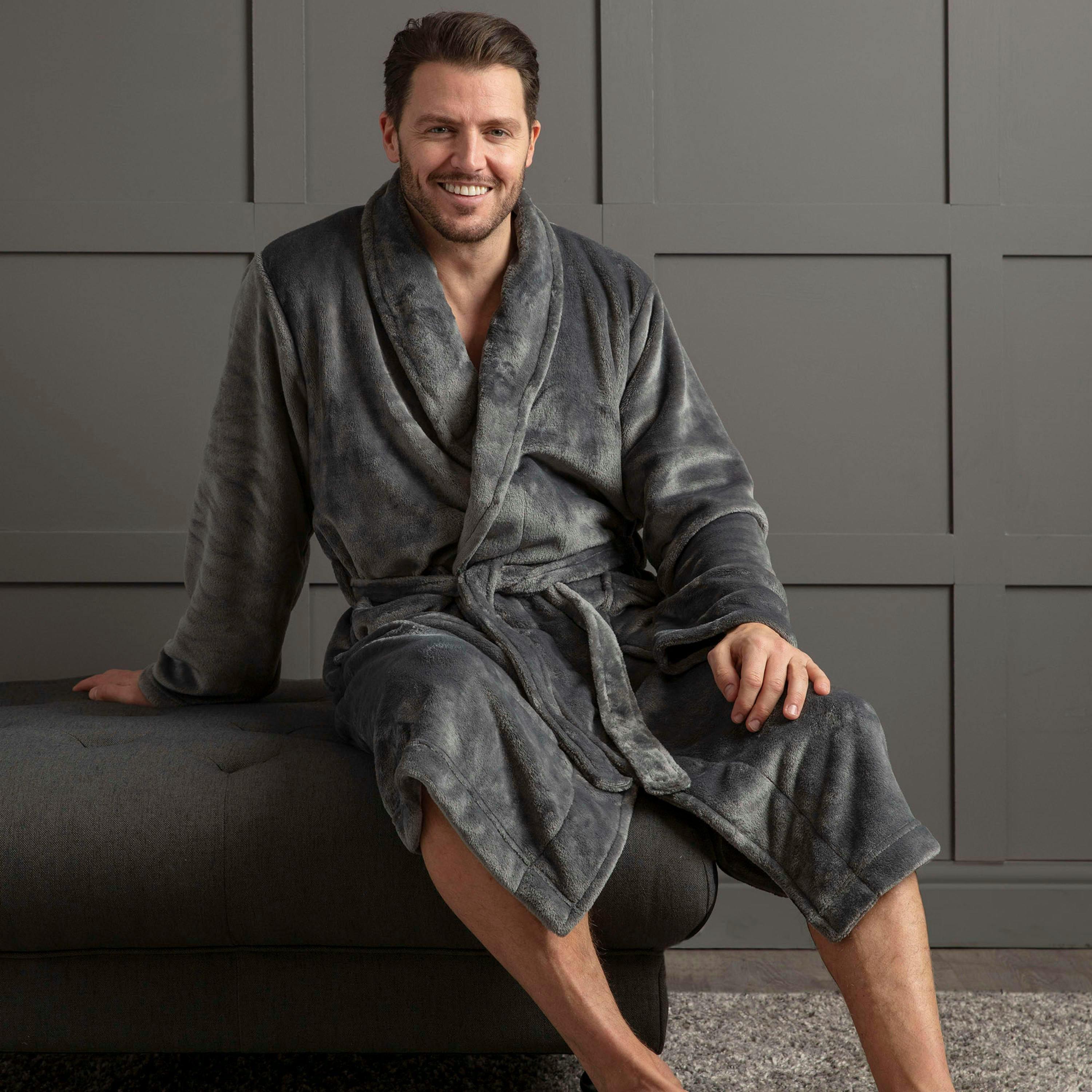 Soft Warm Mens Dressing Gown , view 4 of 5