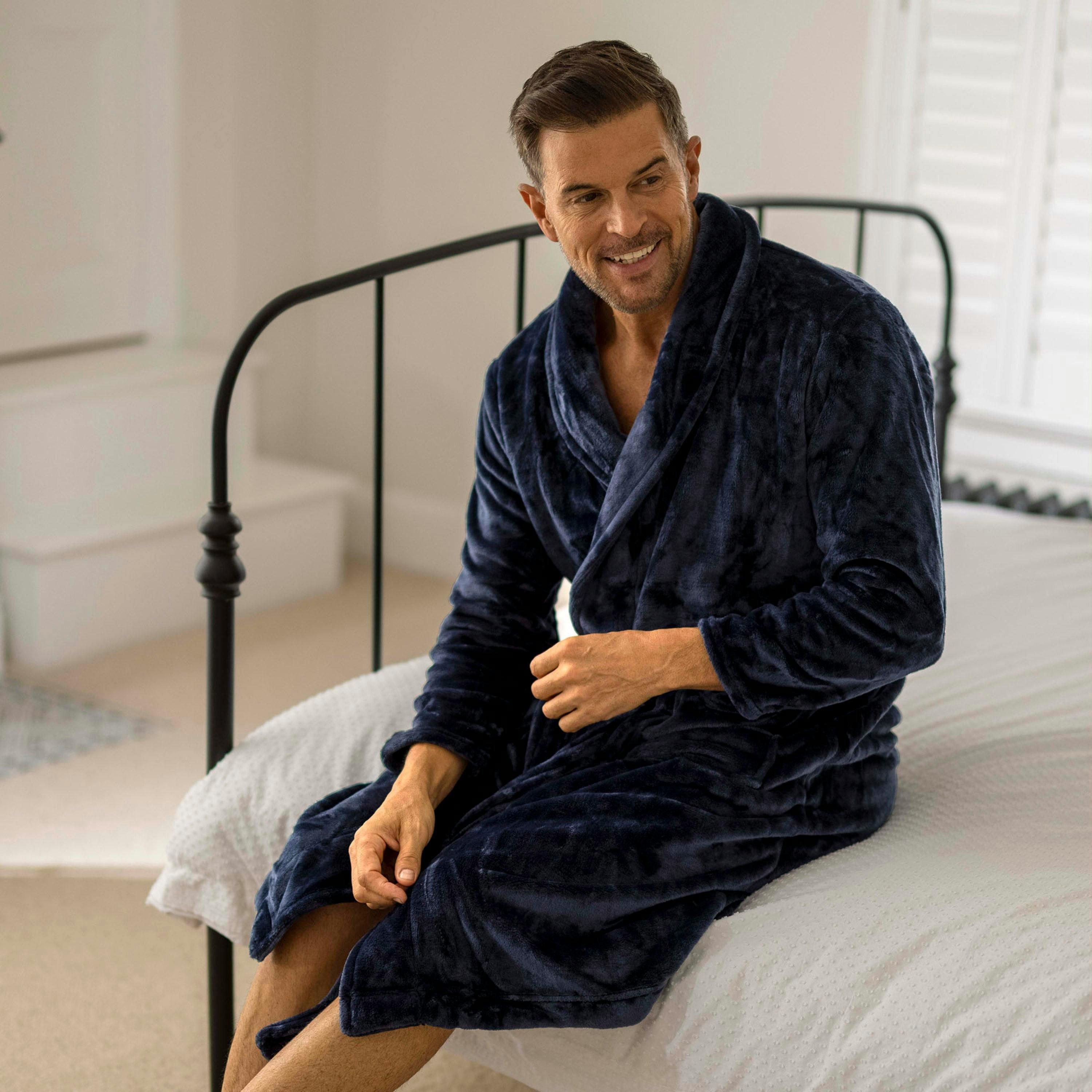 Soft Warm Mens Dressing Gown , view 5 of 5