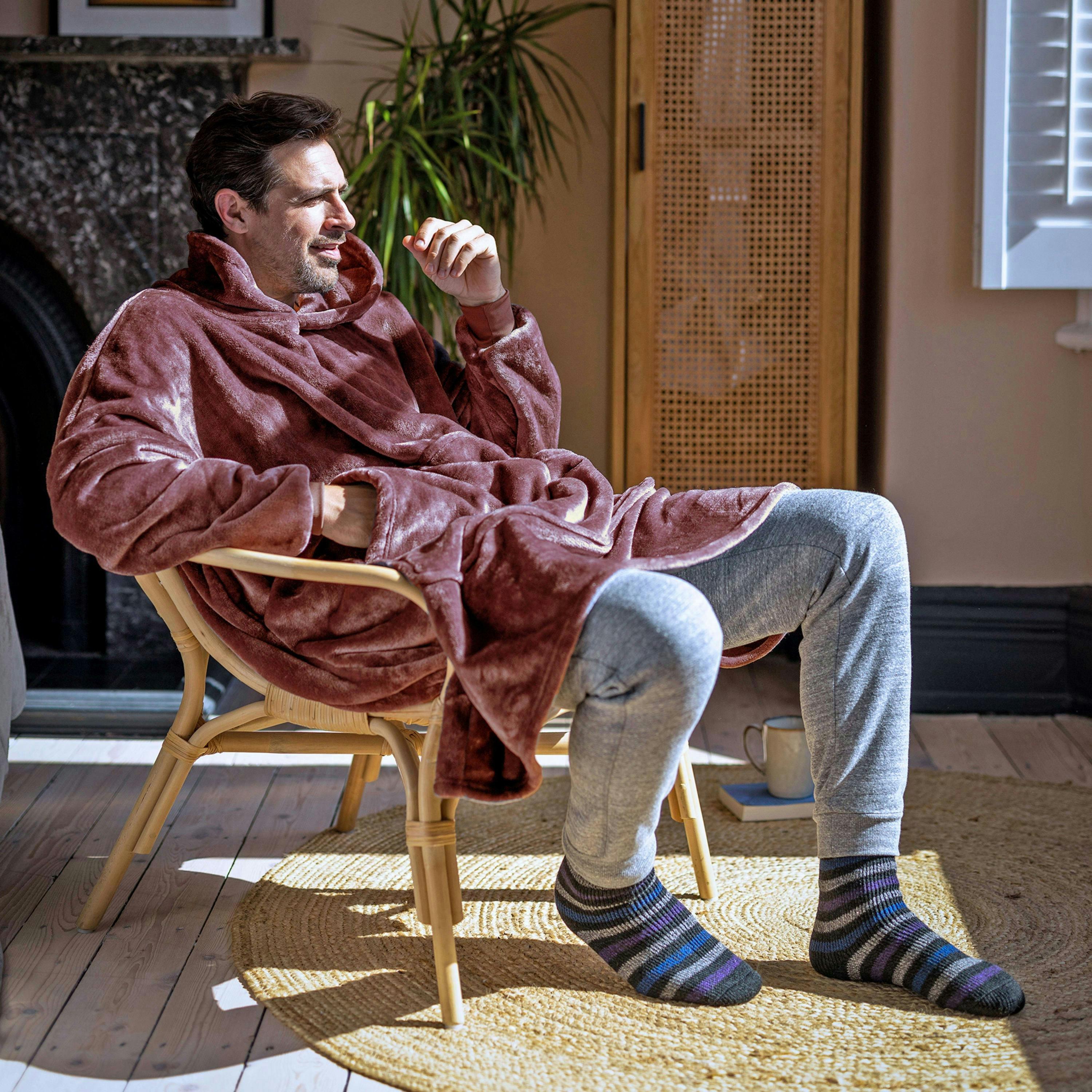 Warm Fleece Oversized Blanket Hoodie - Extra Long Snoodie for Extra Coziness , view 2 of 4