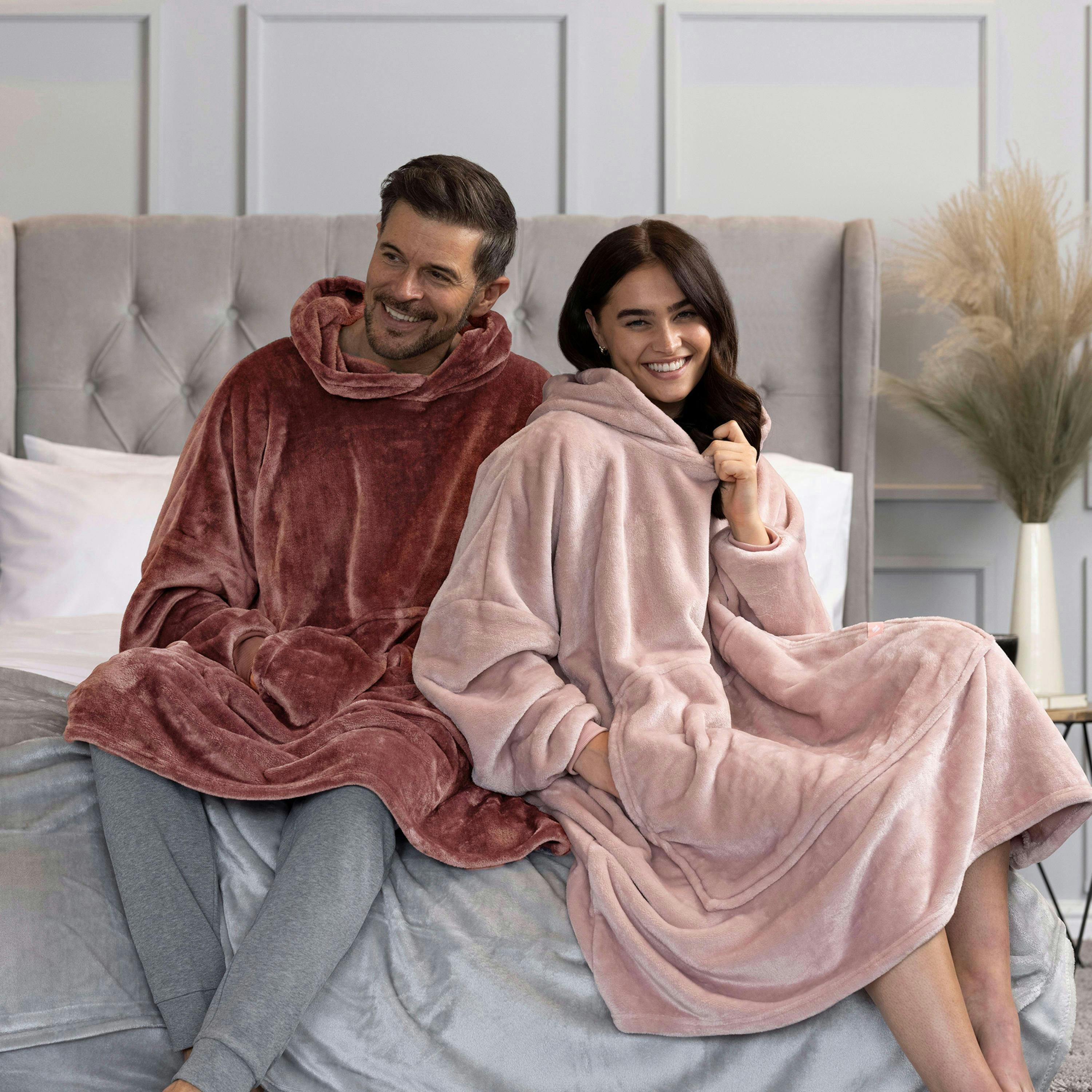 Warm Fleece Oversized Blanket Hoodie - Extra Long Snoodie for Extra Coziness , view 3 of 4