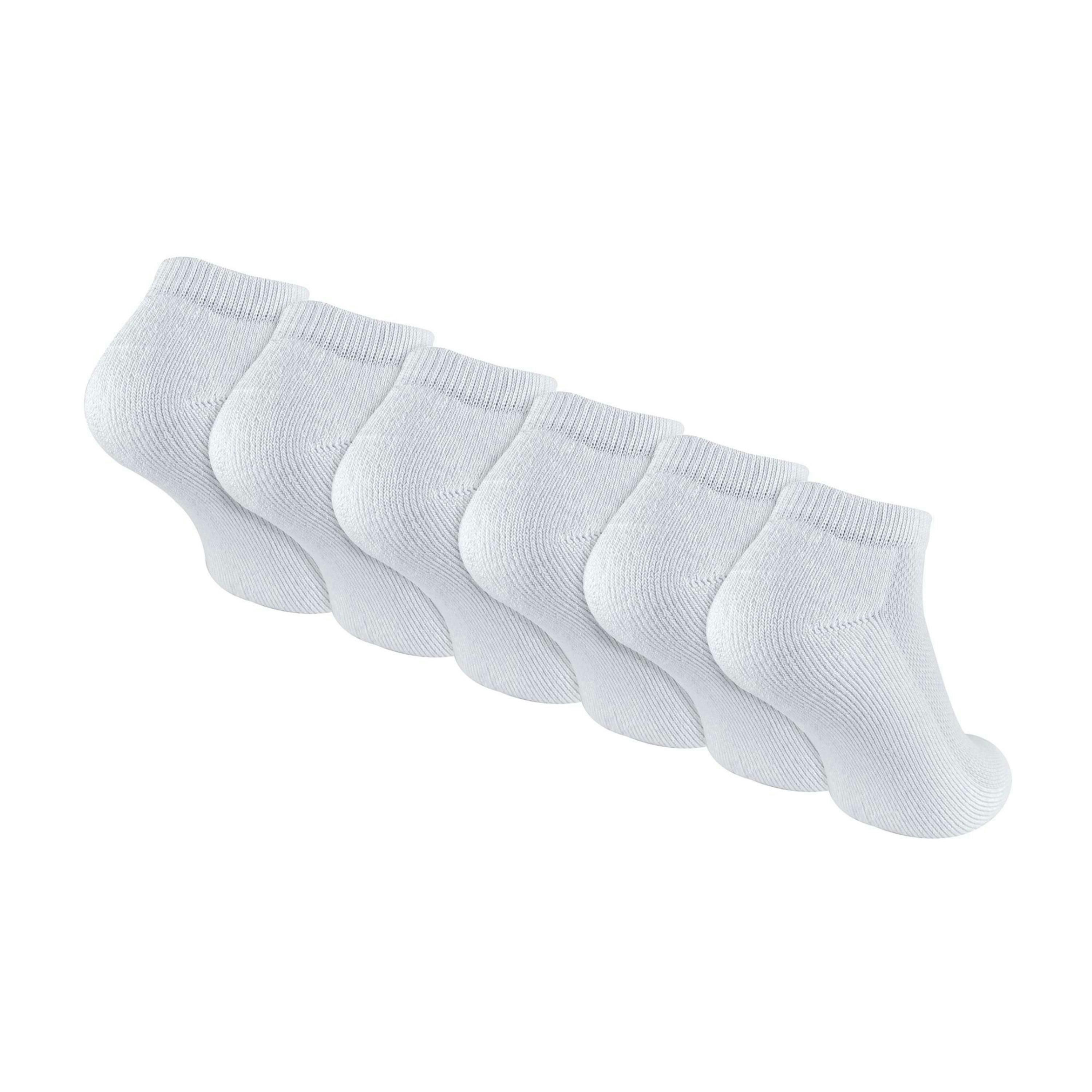 6 Pack Kids White Socks | Sock Snob | Bamboo Trainer Socks for Boys and Girls , view 1 of 3