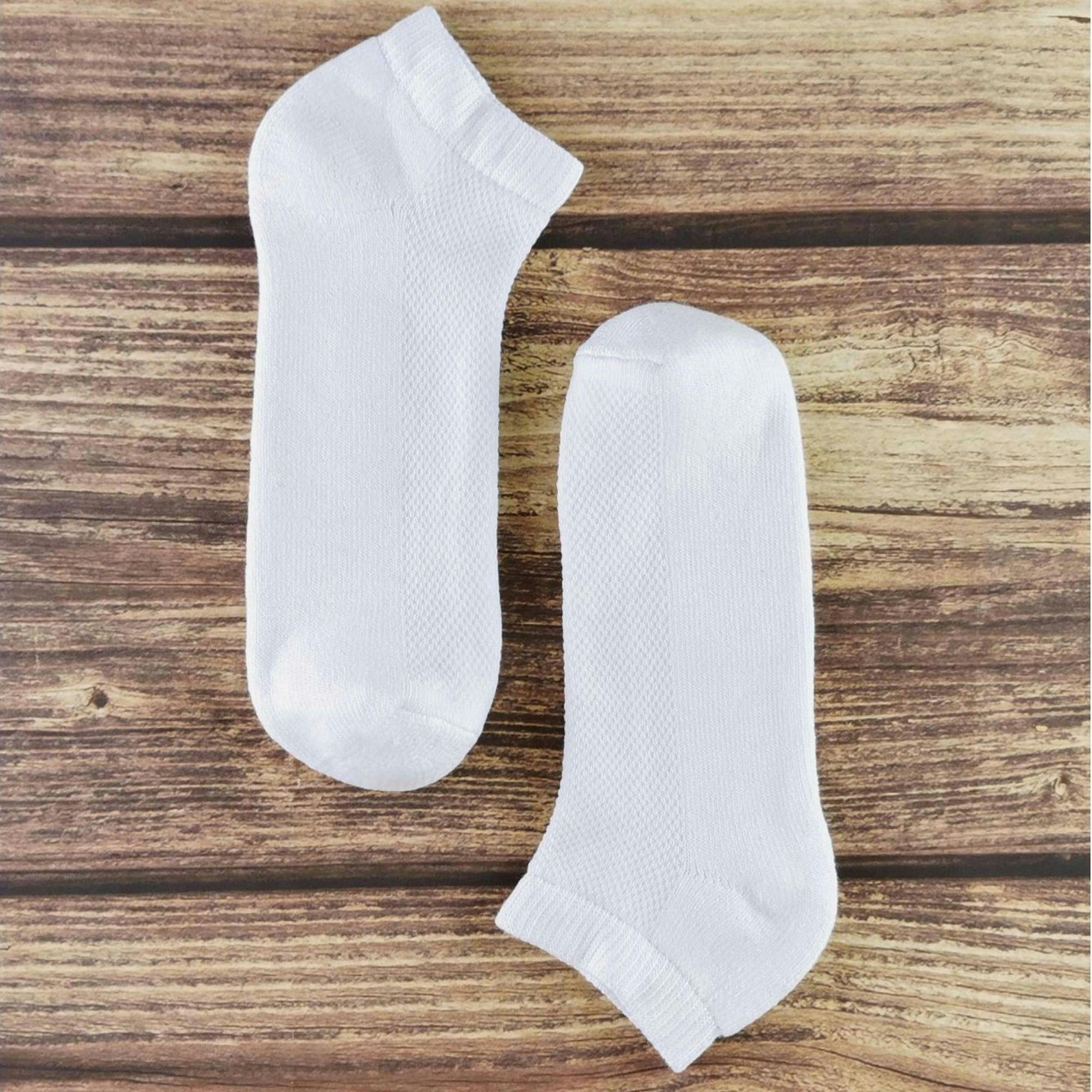 6 Pack Kids White Socks | Sock Snob | Bamboo Trainer Socks for Boys and Girls , view 3 of 3