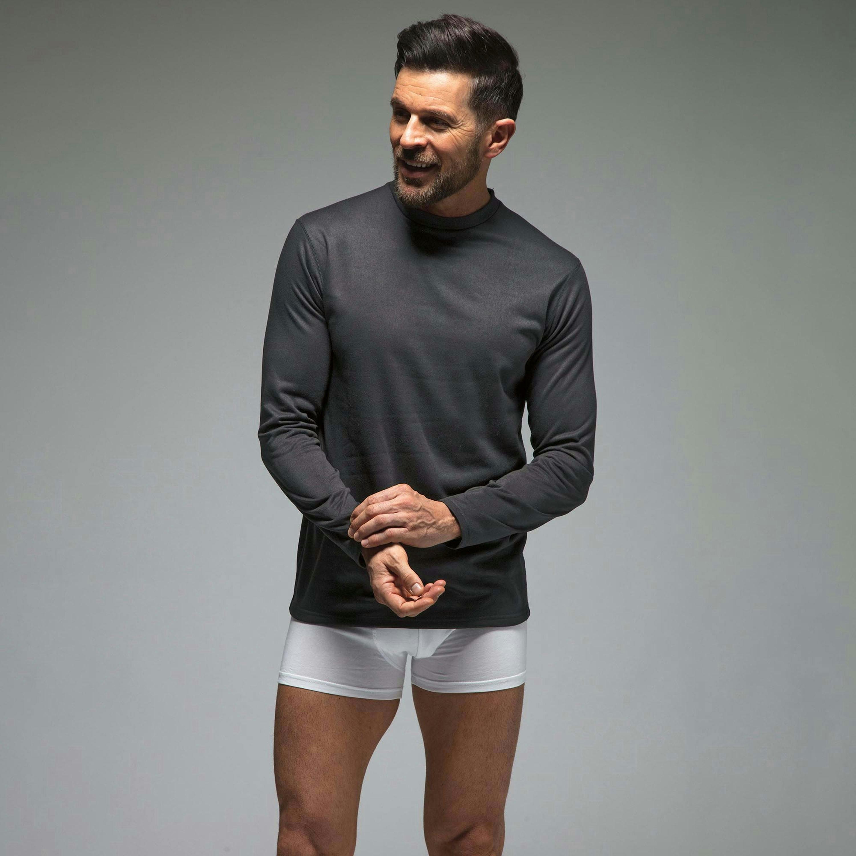 Men's Ultra Lite Long Sleeve Thermal Top | Fleece Lined Base Layer Top , view 4 of 5