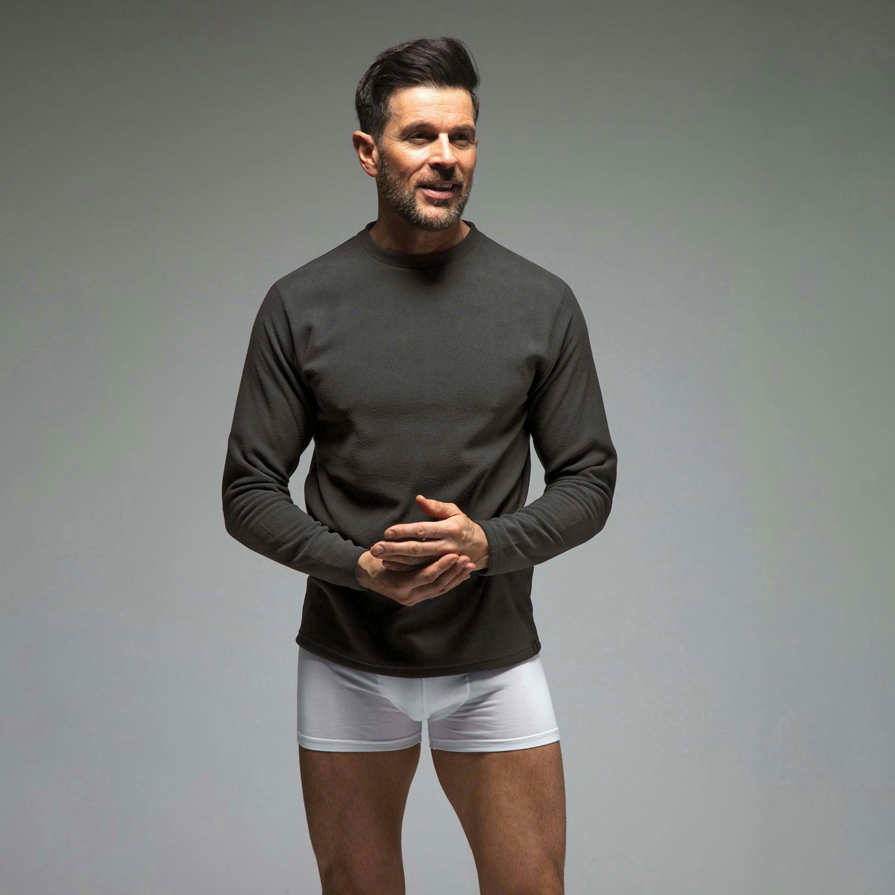 Men's Ultra Lite Long Sleeve Thermal Top | Fleece Lined Base Layer Top , view 5 of 5