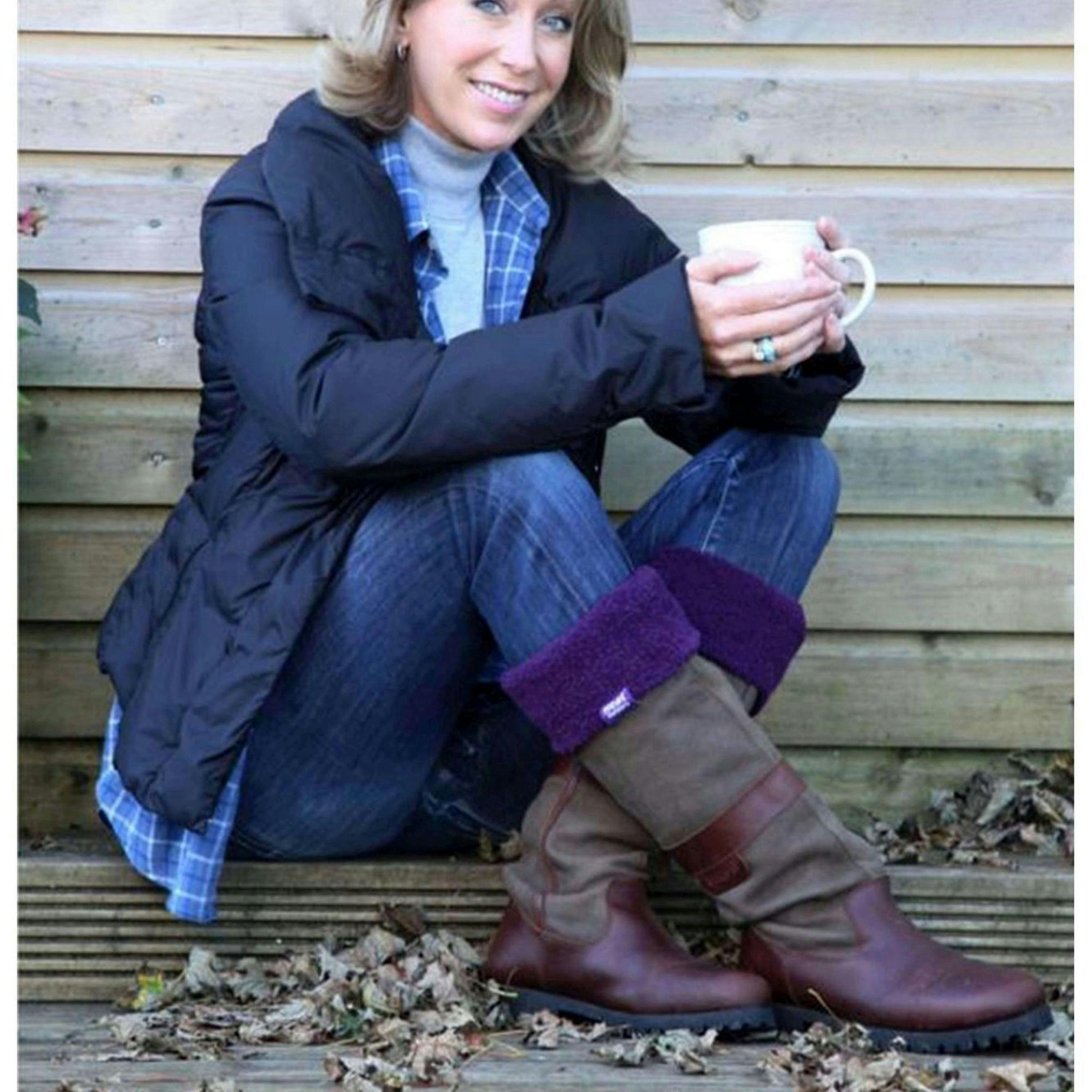 Ladies 2 Pack Wellington Soft Brushed Inner Boot Socks , view 5 of 5