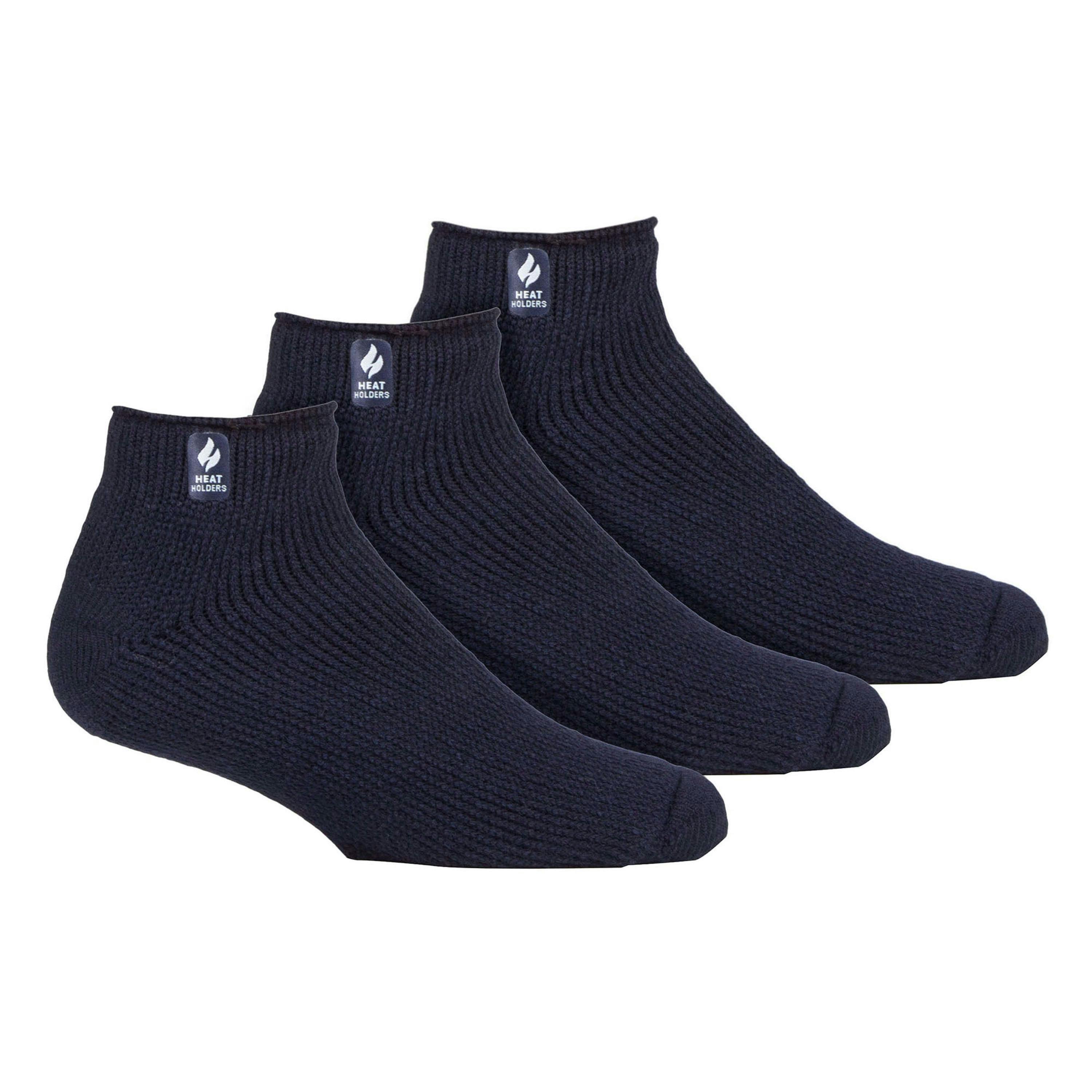 Mens 3 Pack Thermal Winter Soft Trainer Socks , view 1 of 5