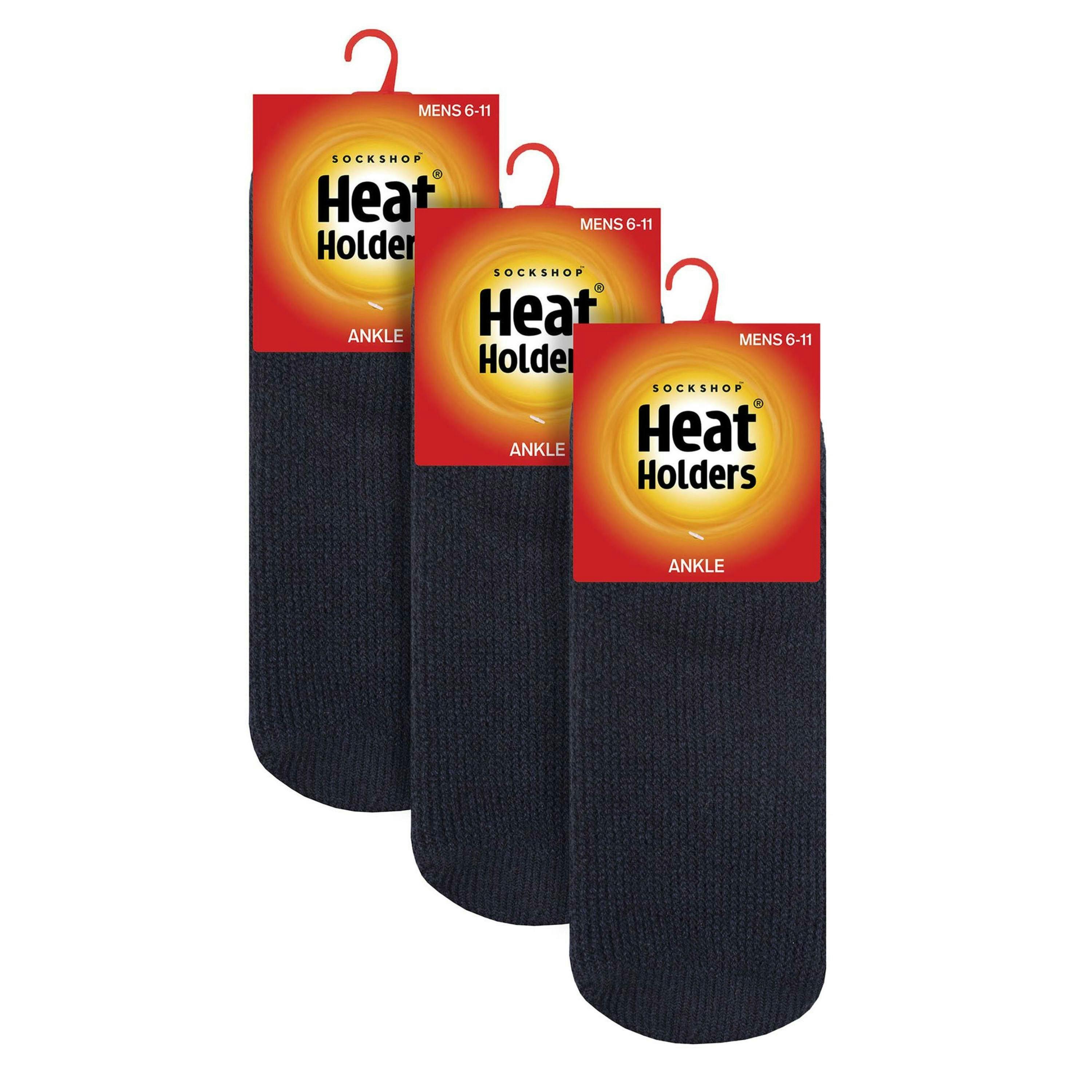 Mens 3 Pack Thermal Winter Soft Trainer Socks , view 2 of 5