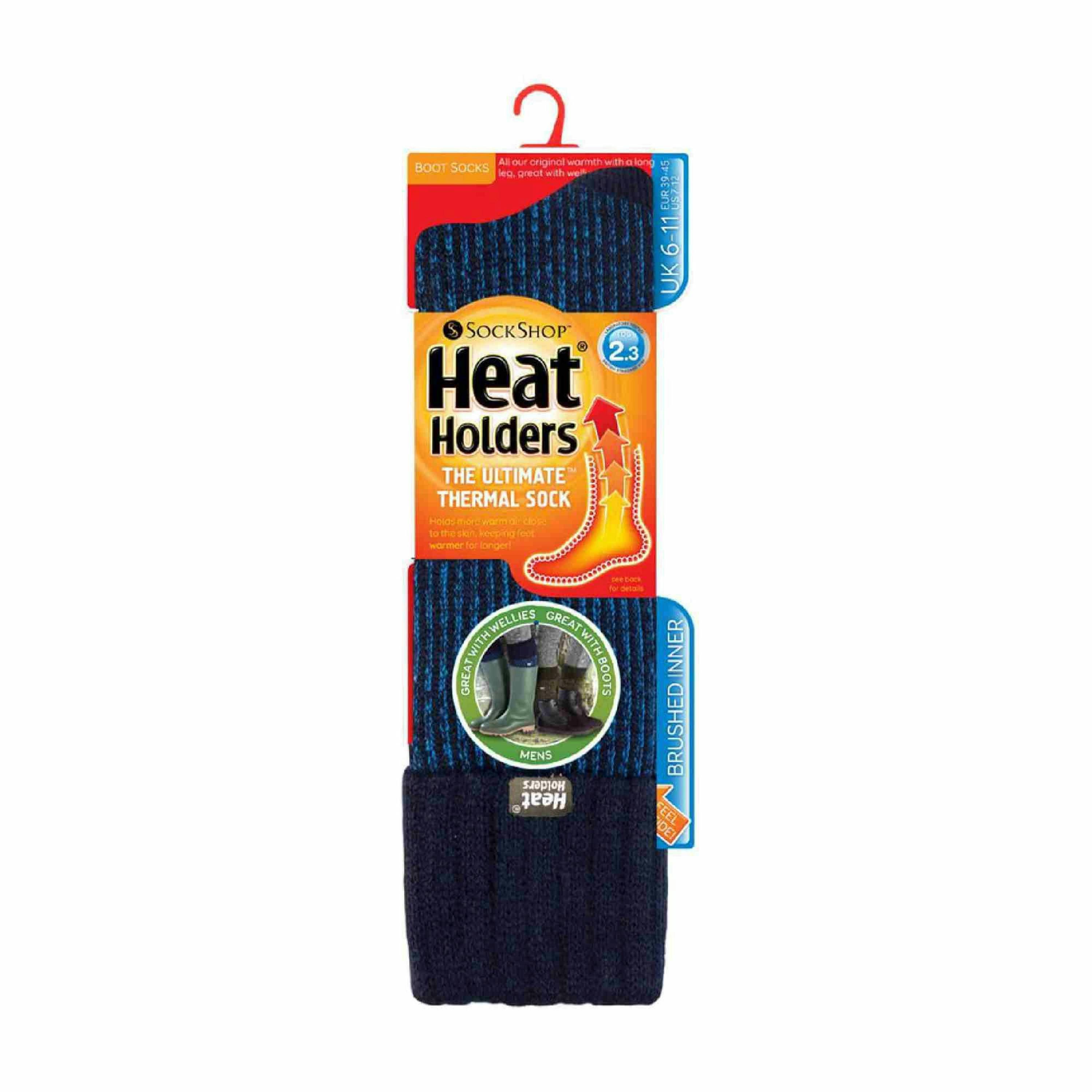Mens Thick Winter Warm Knee High Ribbed Thermal Boot Socks , view 2 of 5