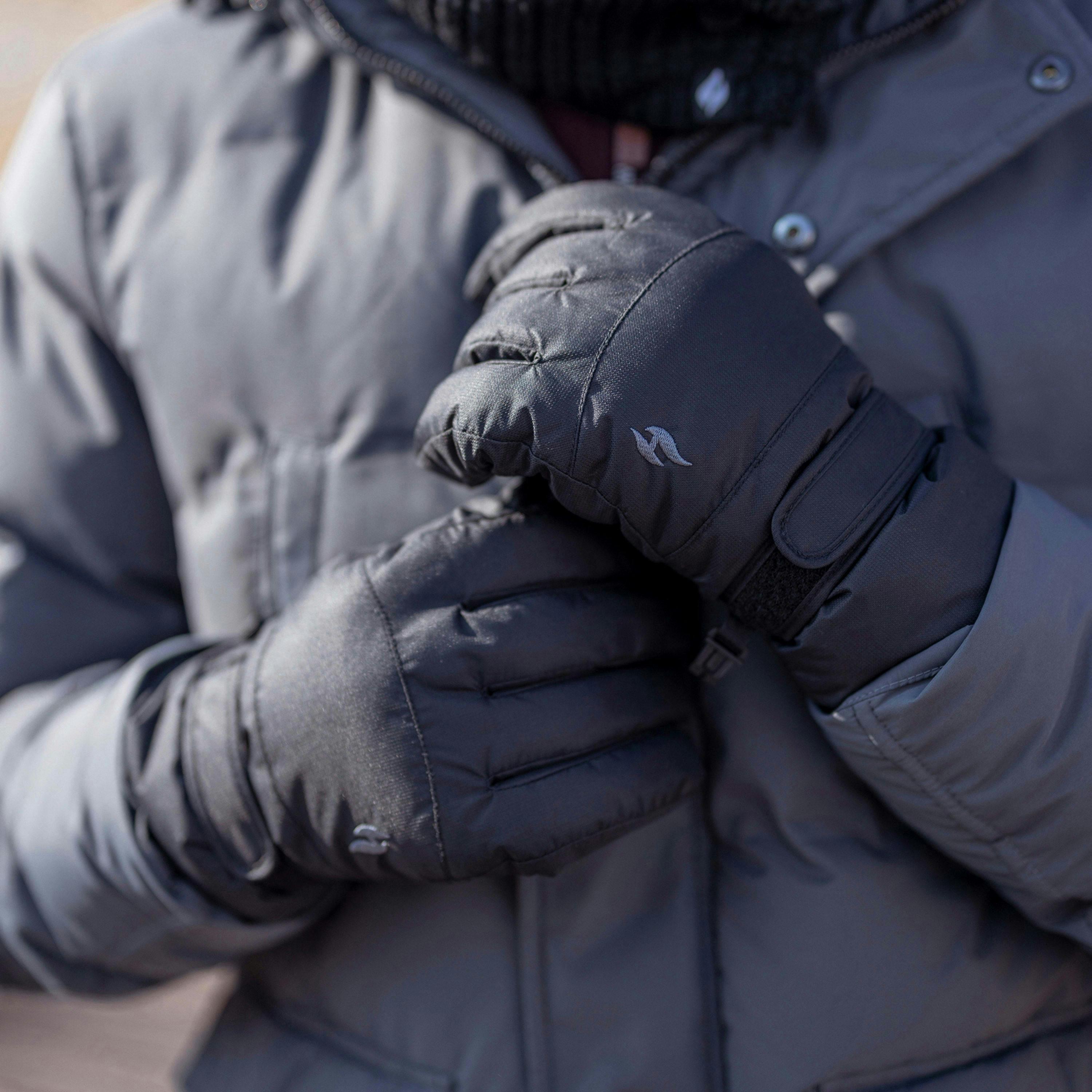 Mens Warm Padded Waterproof Insulated Thermal Ski Gloves , view 5 of 5
