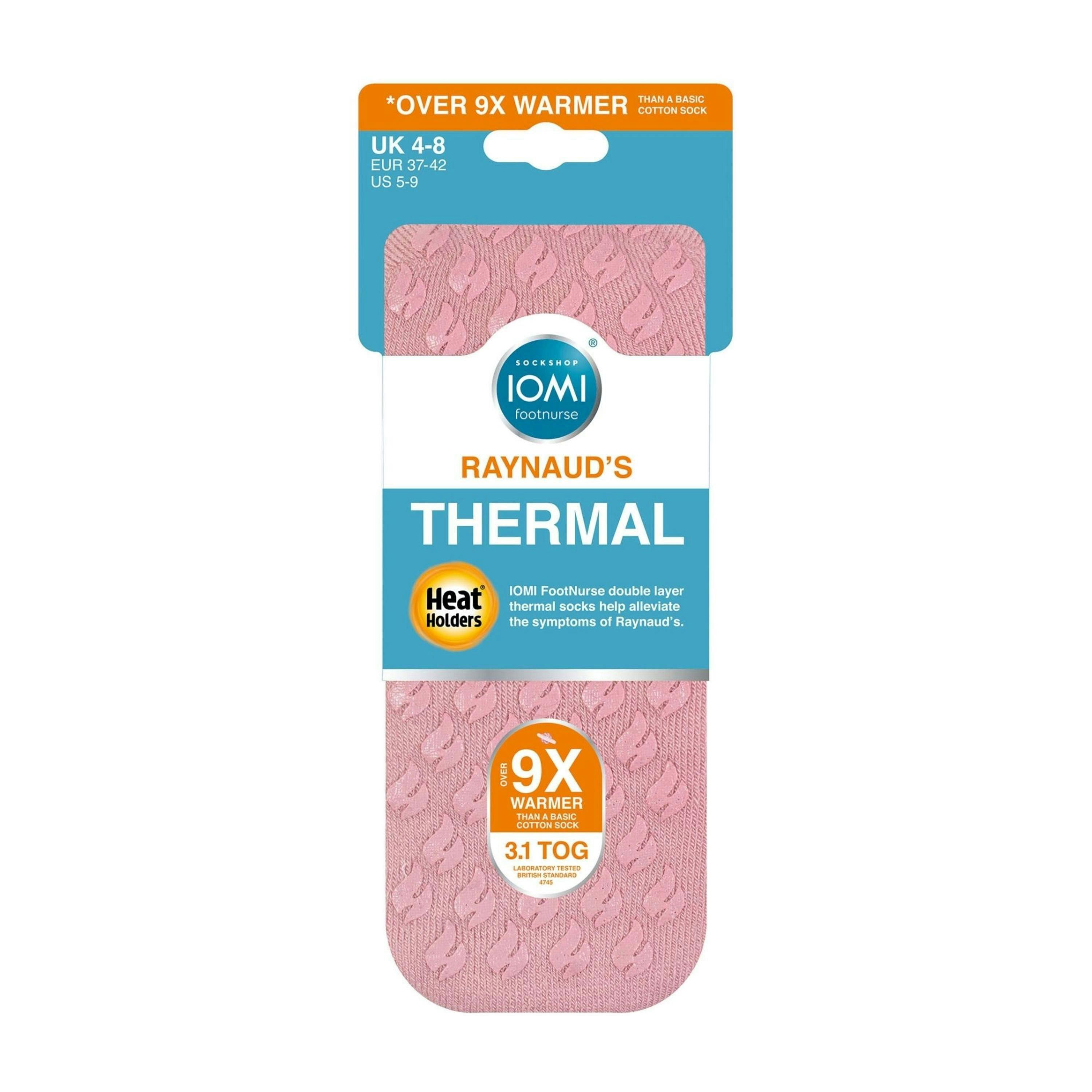 1 Pack Thick 3.1 TOG Non Slip Thermal Slipper Socks for Raynauds , view 2 of 4