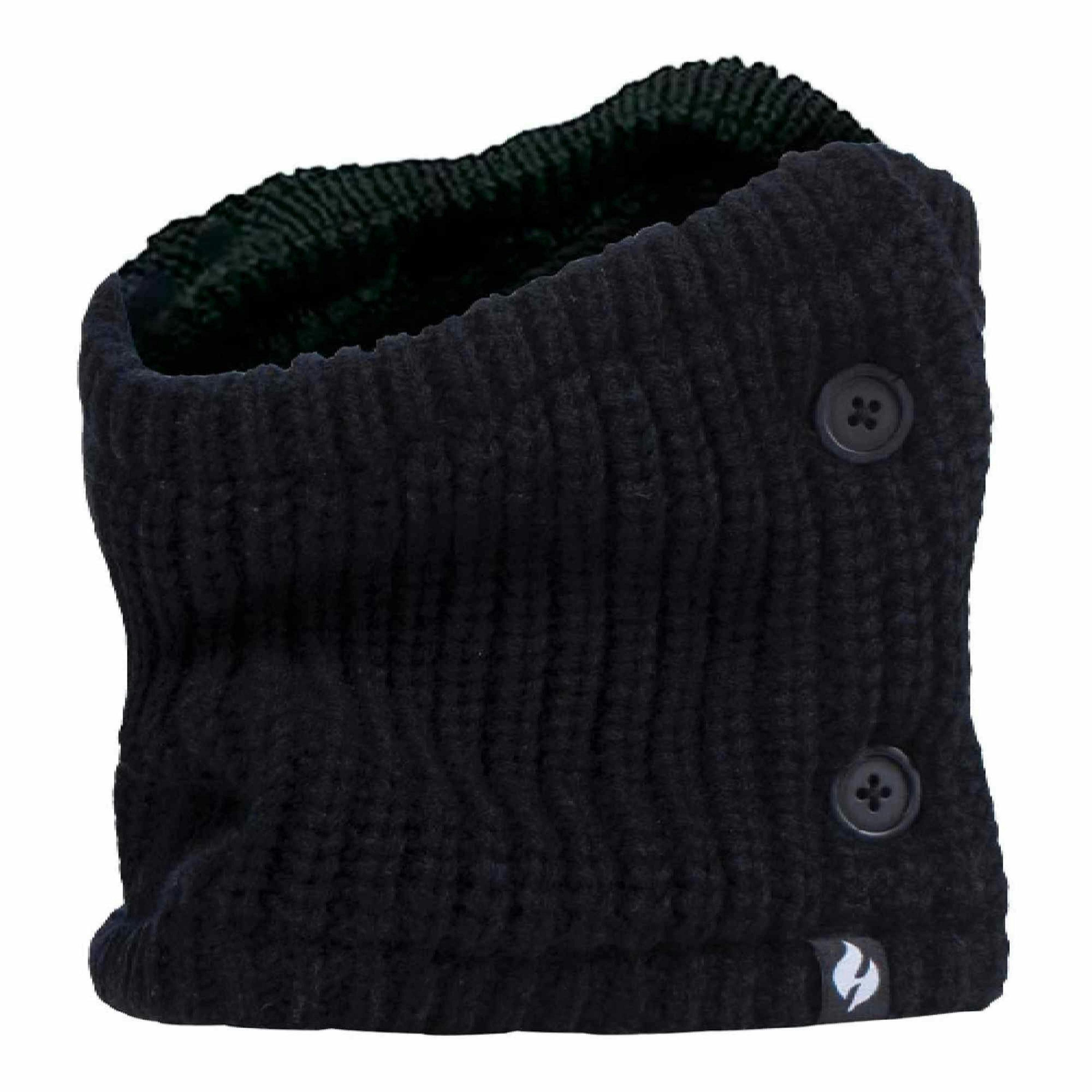 Ladies Fleece Thermal Neck Warmer Scarf Snood with Button , view 1 of 4